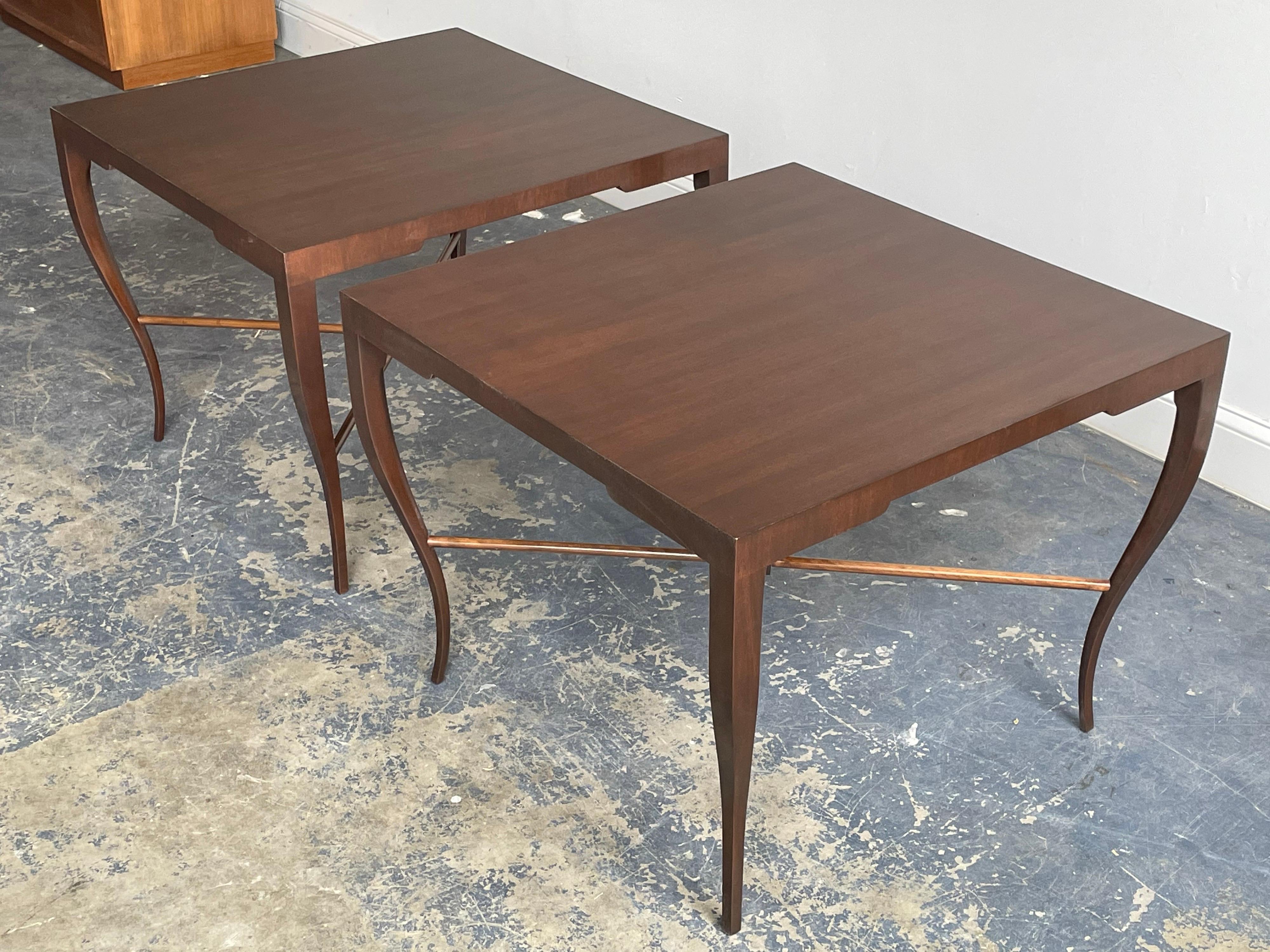 Mid-Century Modern Tommi Parzinger Large Scale End Tables For Sale