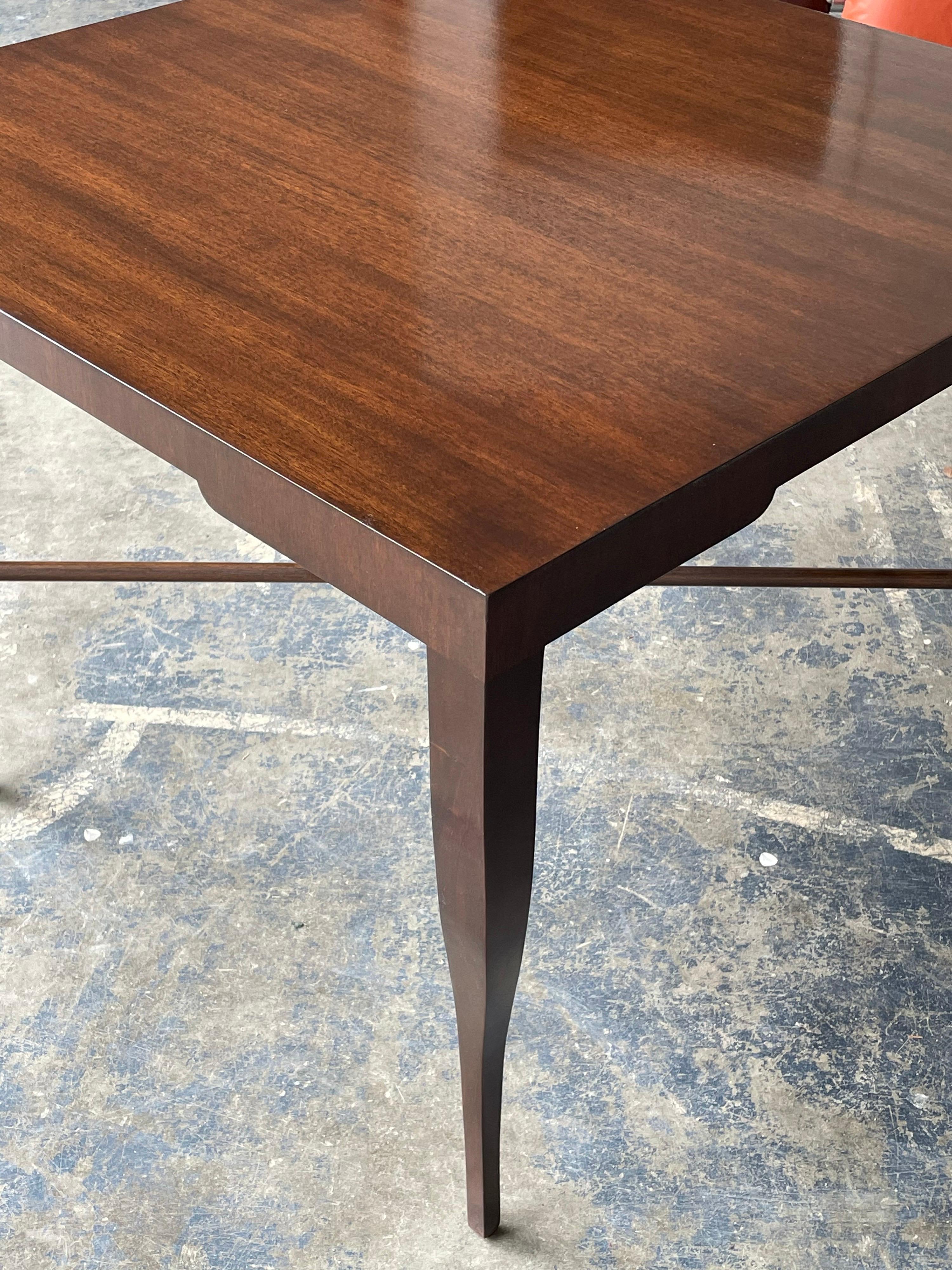 Mahogany Tommi Parzinger Large Scale End Tables For Sale