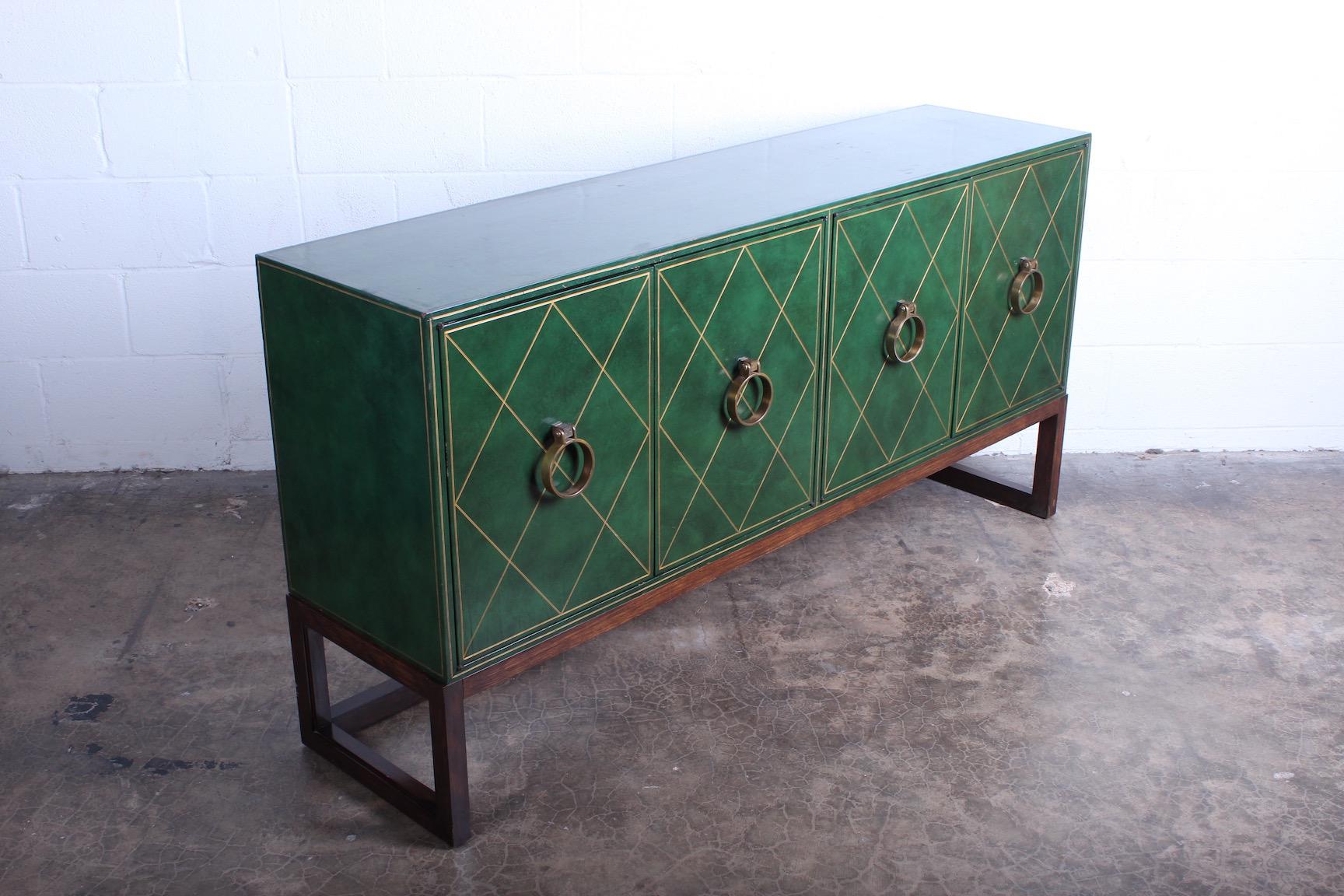 Tommi Parzinger Leather Cabinet 7