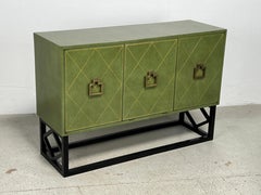 Tommi Parzinger Leather Covered Cabinet
