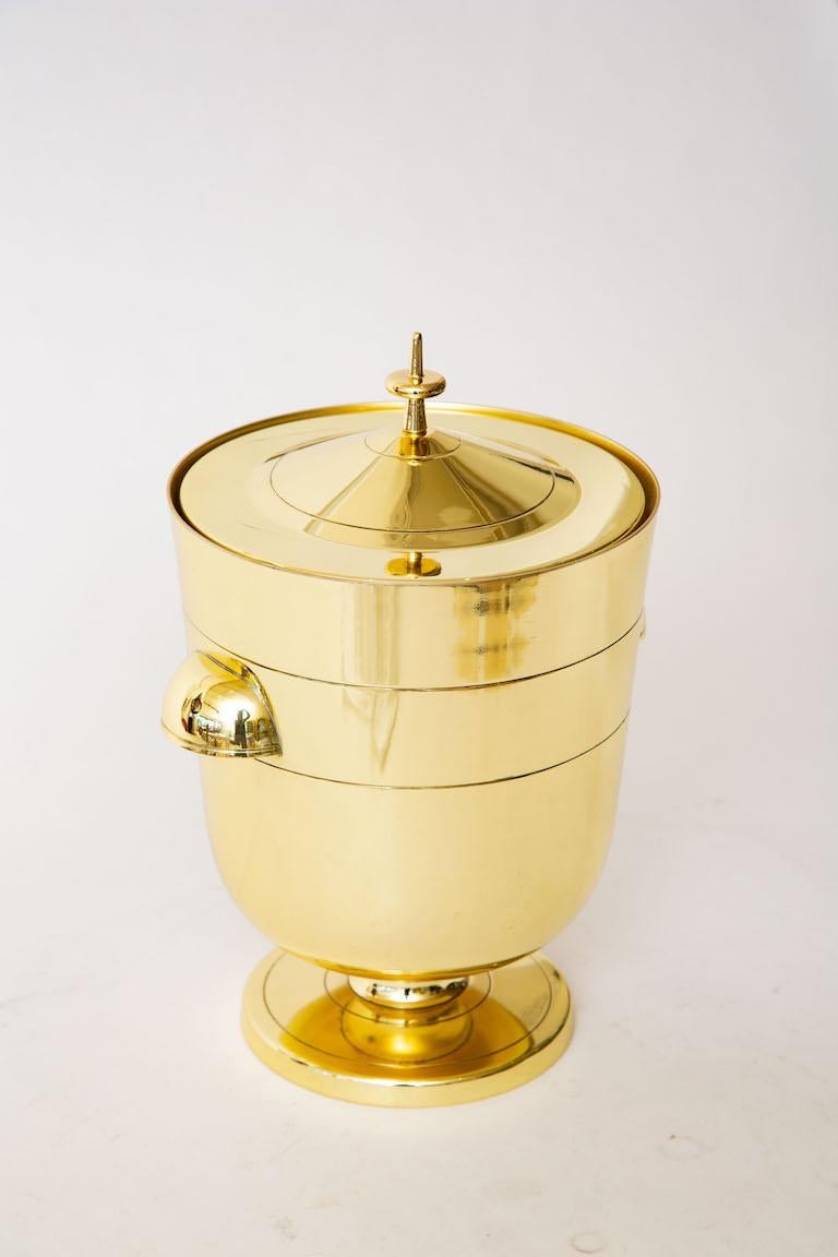 American Tommi Parzinger Brass Ice and Champagne Bucket Mid-Century Modern Barware