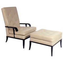 Tommi Parzinger Lounge Chair and Ottoman