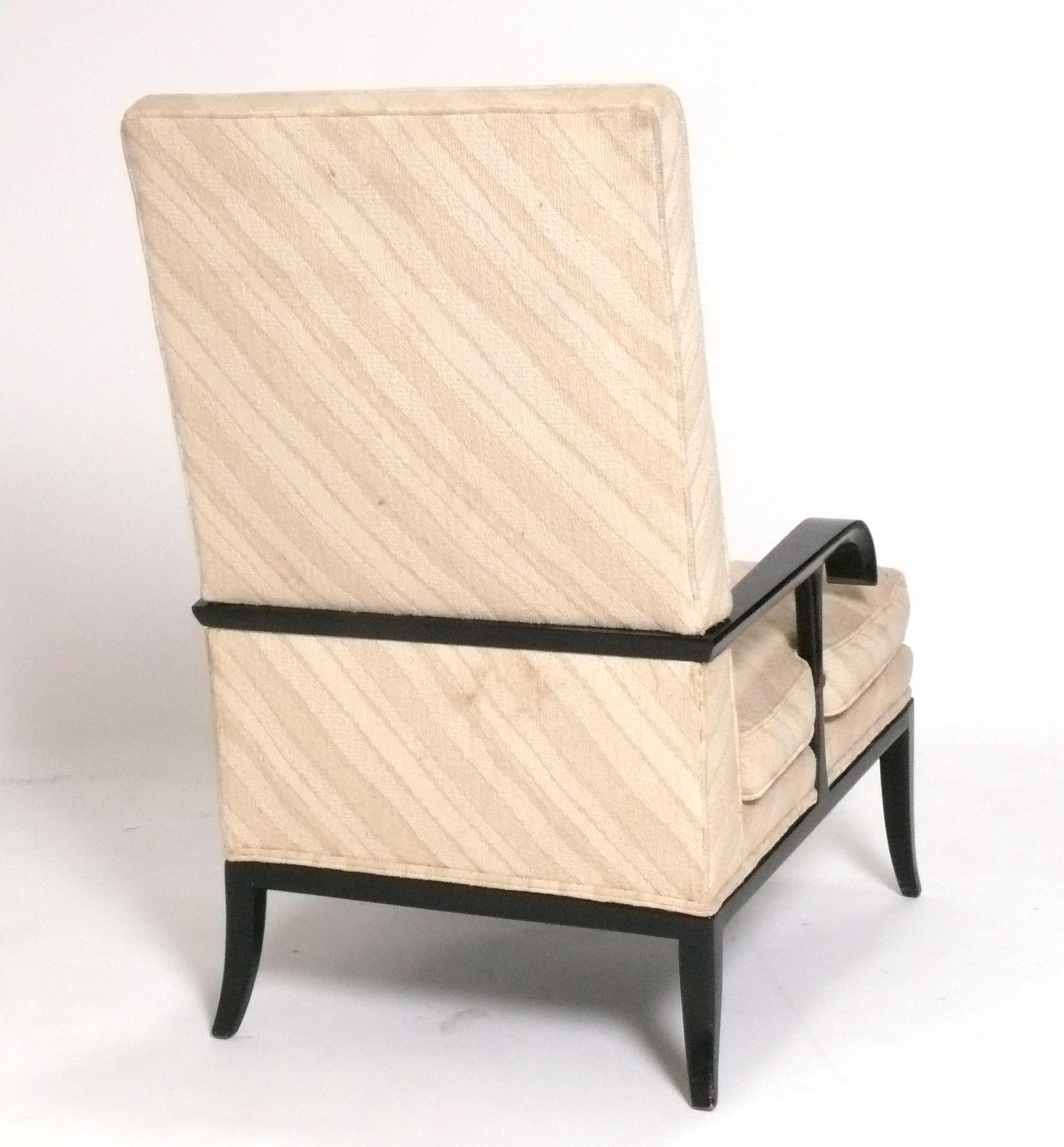 Sillón Tommi Parzinger Retapizado En Tu Tela Glamour De Mitad De Siglo Estadounidense en venta