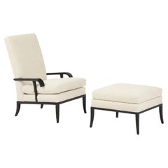 Chaise longue Tommi Parzinger avec pouf par Parzinger Originals
