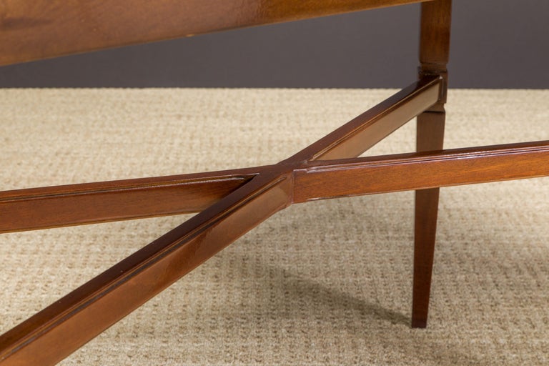 Tommi Parzinger Mahogany Convertible Desk, Dining & Console Table, 1951, Signed  For Sale 8