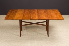 Tommi Parzinger Mahogany Convertible Desk, Dining & Console Table, 1951, Signed