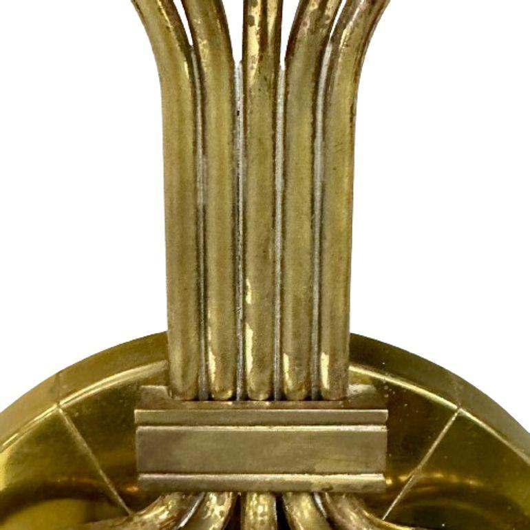 Tommi Parzinger, Mid-Century Modern, Candleholder Sconces, Brass, USA c. 1955 In Good Condition For Sale In Stamford, CT