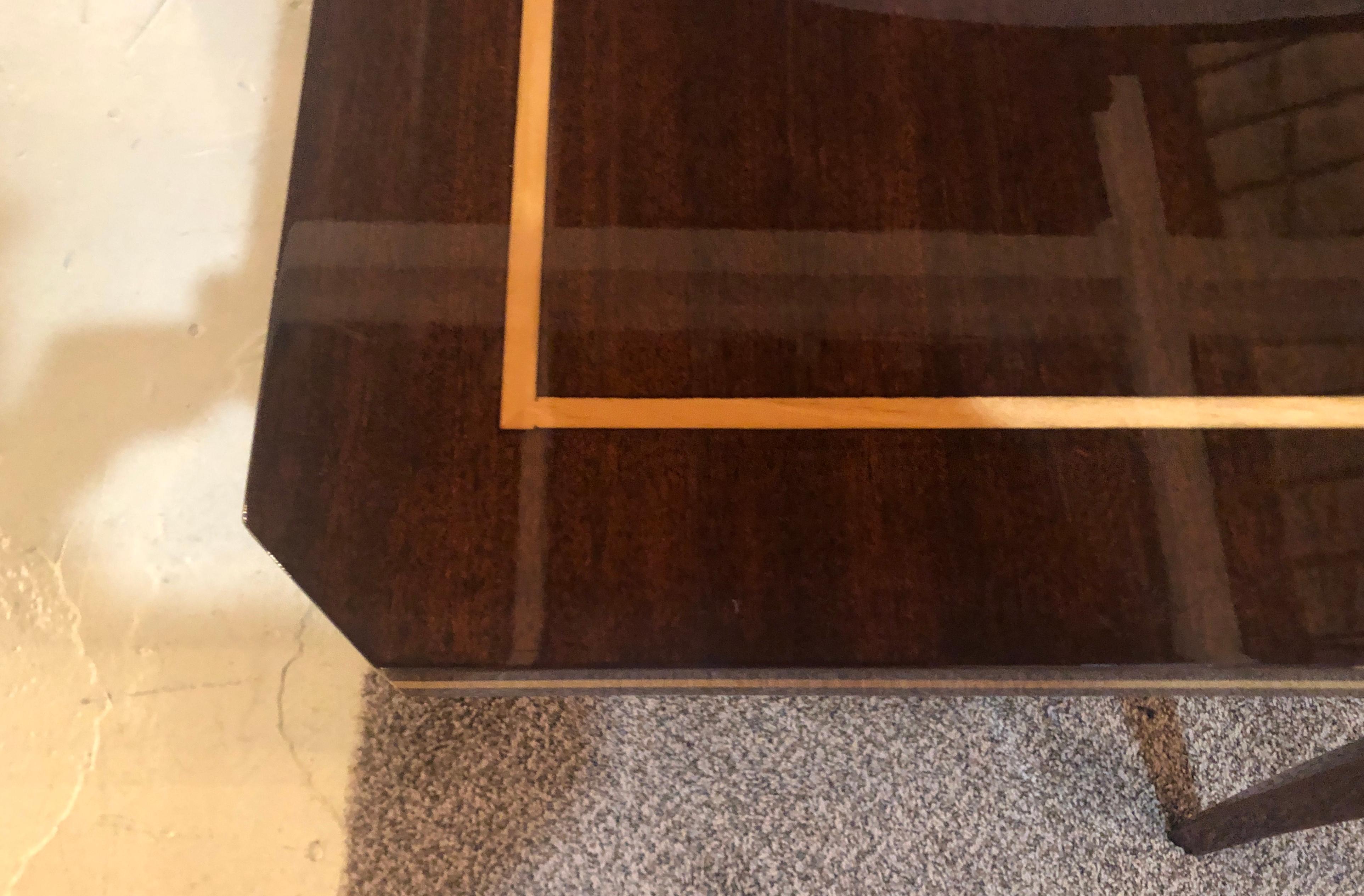 20th Century Tommi Parzinger Mid-Century Modern Mahogany Charak Modern Two Leaf Dining Table