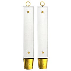 Paire d'appliques en laiton miroir Tommi Parzinger, de Dorlyn Silversmiths