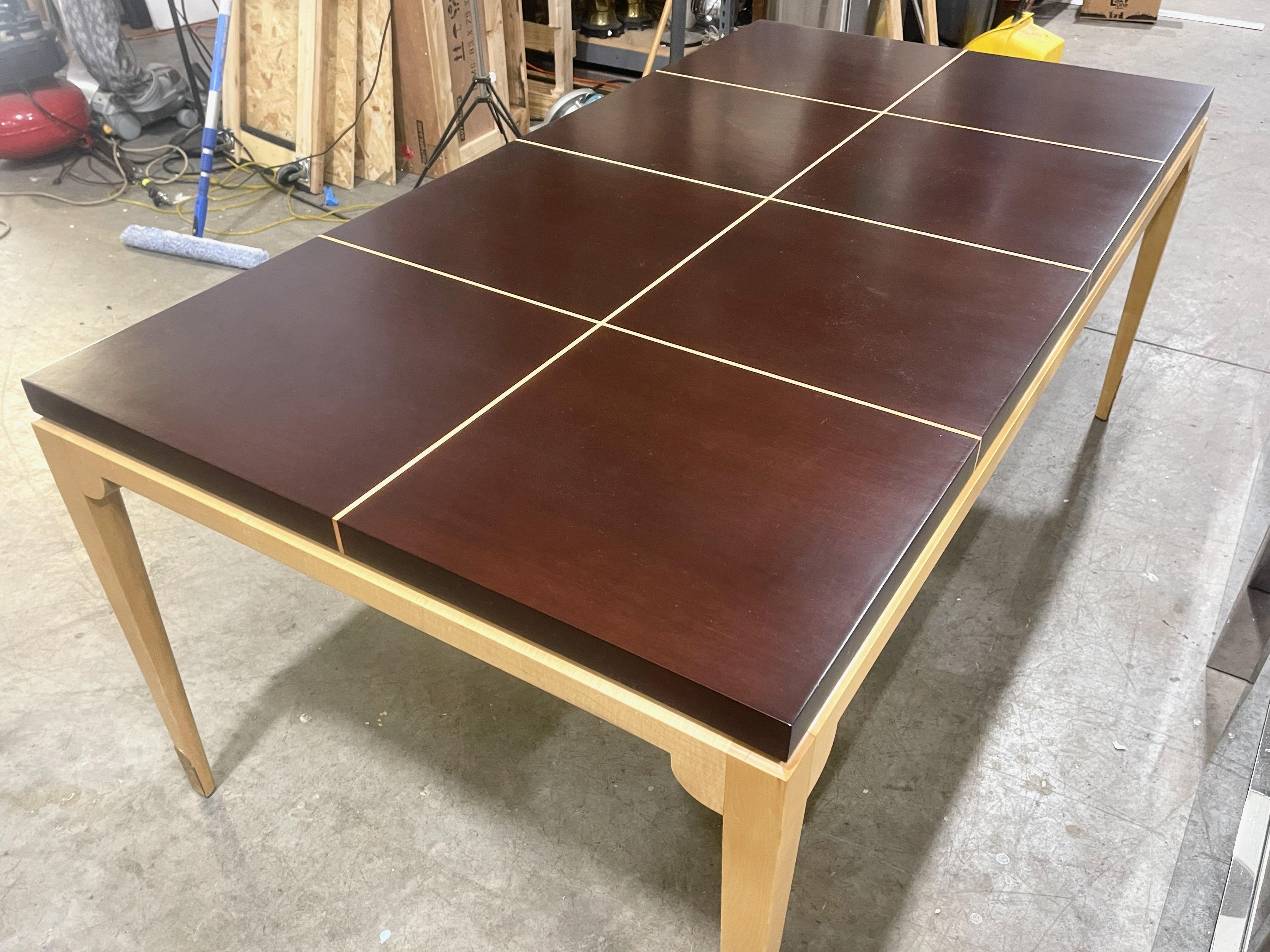 Tommi Parzinger Model 161 Dining Table Mahogany and Maple For Sale at ...