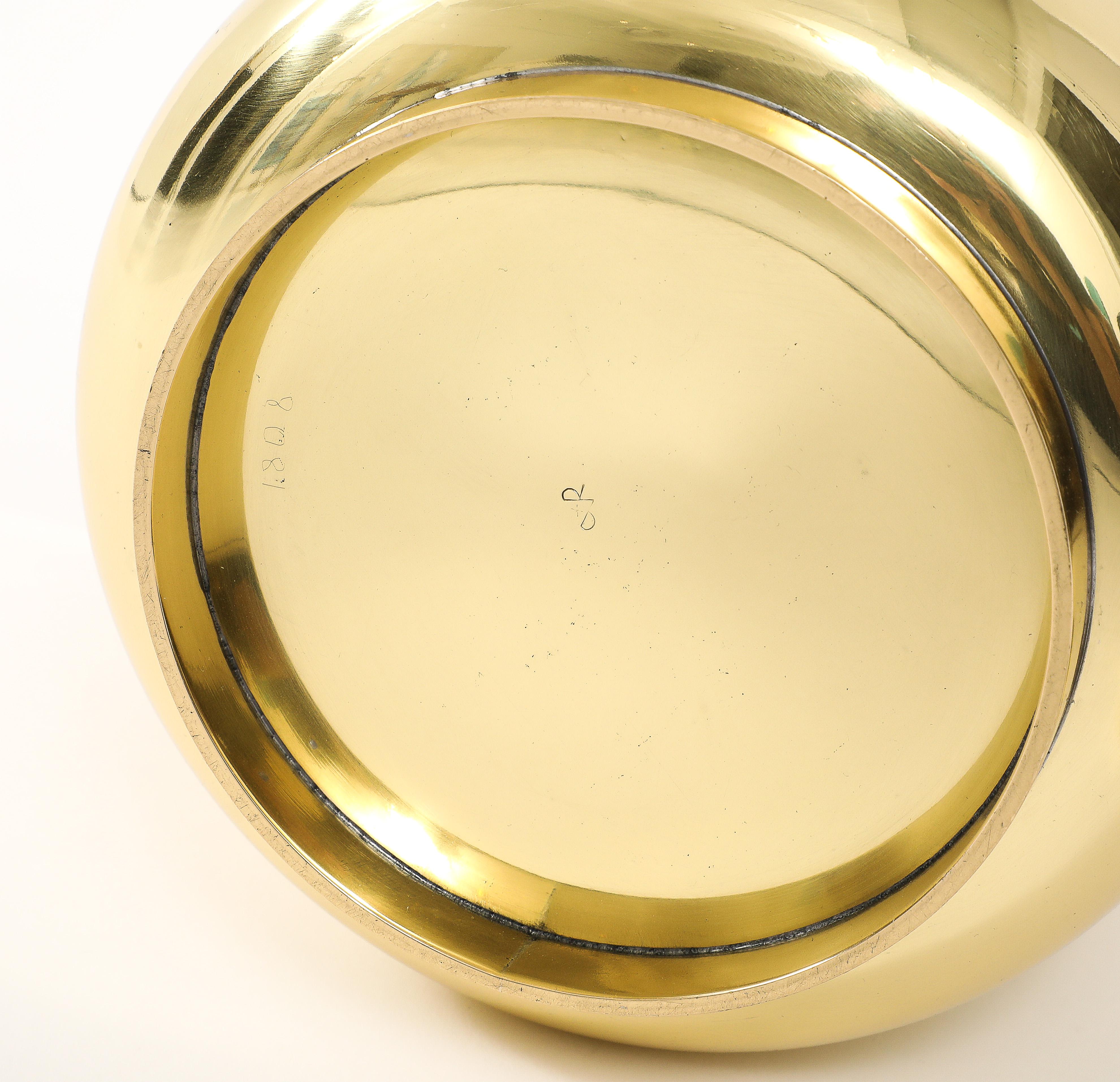 Tommi Parzinger Modernist Brass Ice Bucket 4