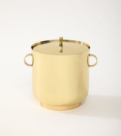 Tommi Parzinger Modernist Brass Ice Bucket