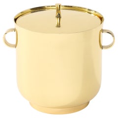 Vintage Tommi Parzinger Modernist Brass Ice Bucket