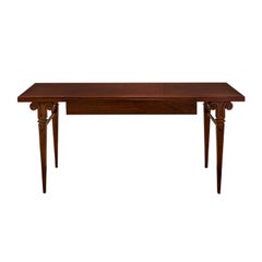 Tommi Parzinger Neoclassical Style Console Table in Mahogany 1960s