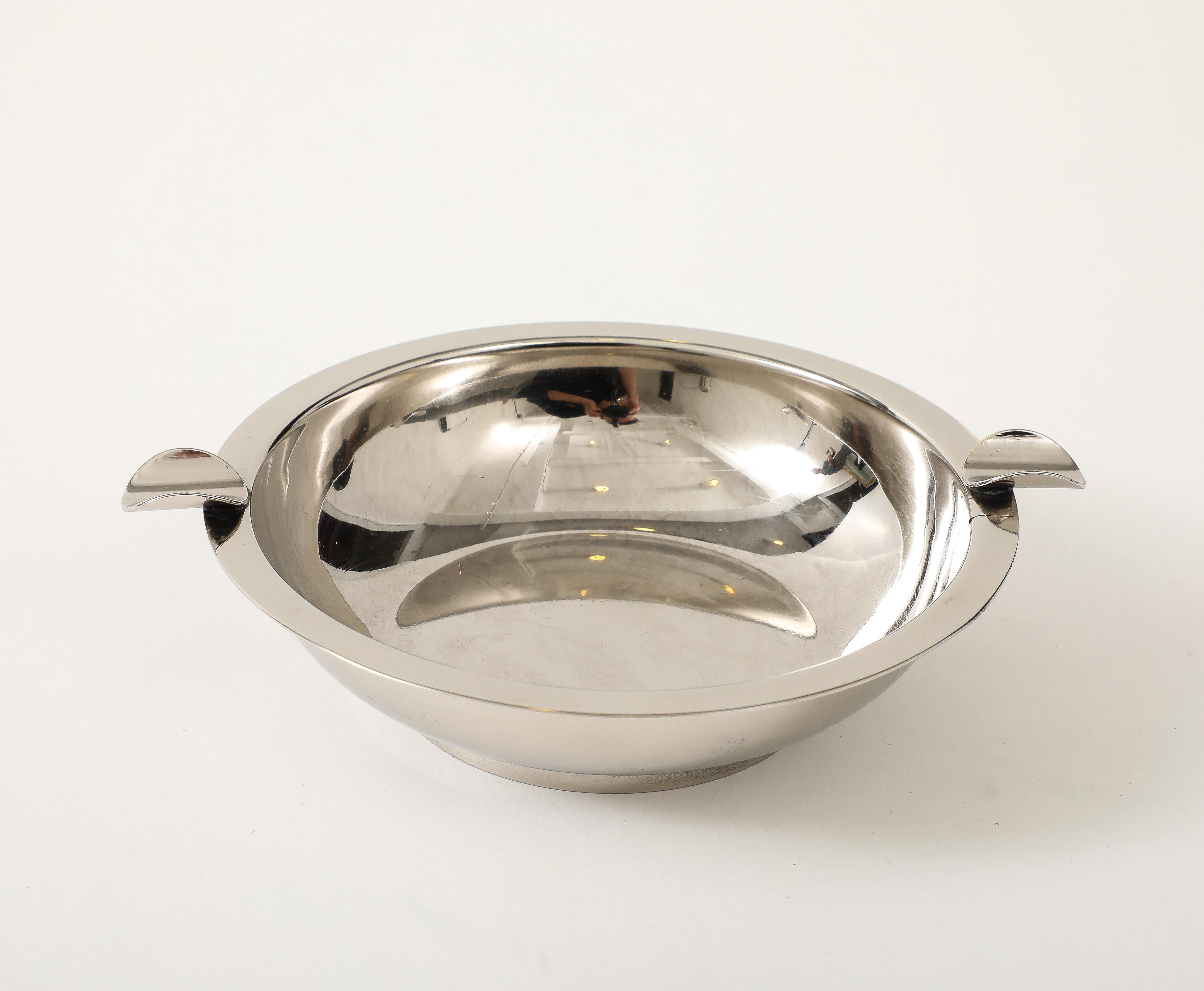 Tommi Parzinger Nickel Ash Tray, Lighter For Sale 1