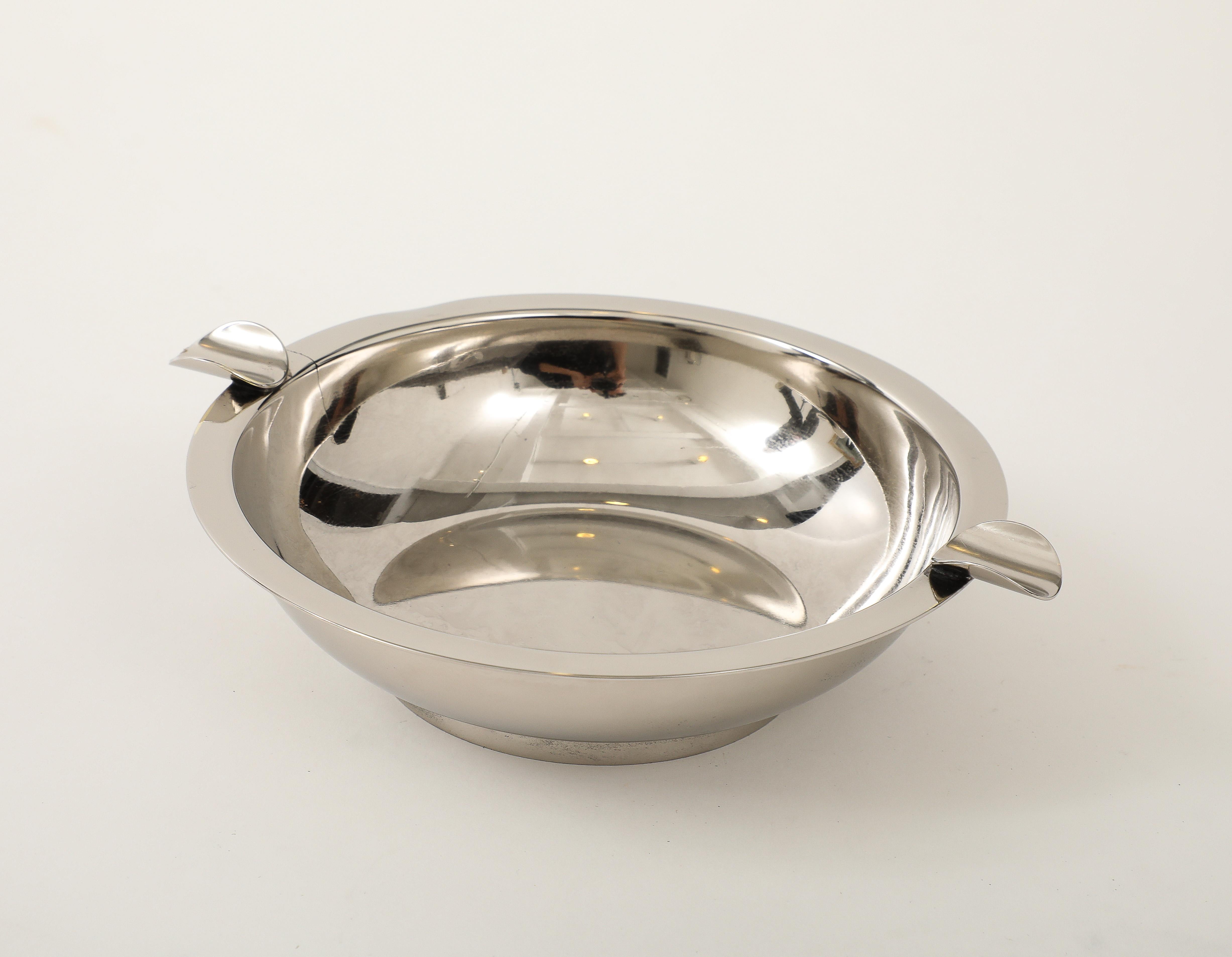 Tommi Parzinger Nickel Ash Tray, Lighter For Sale 2