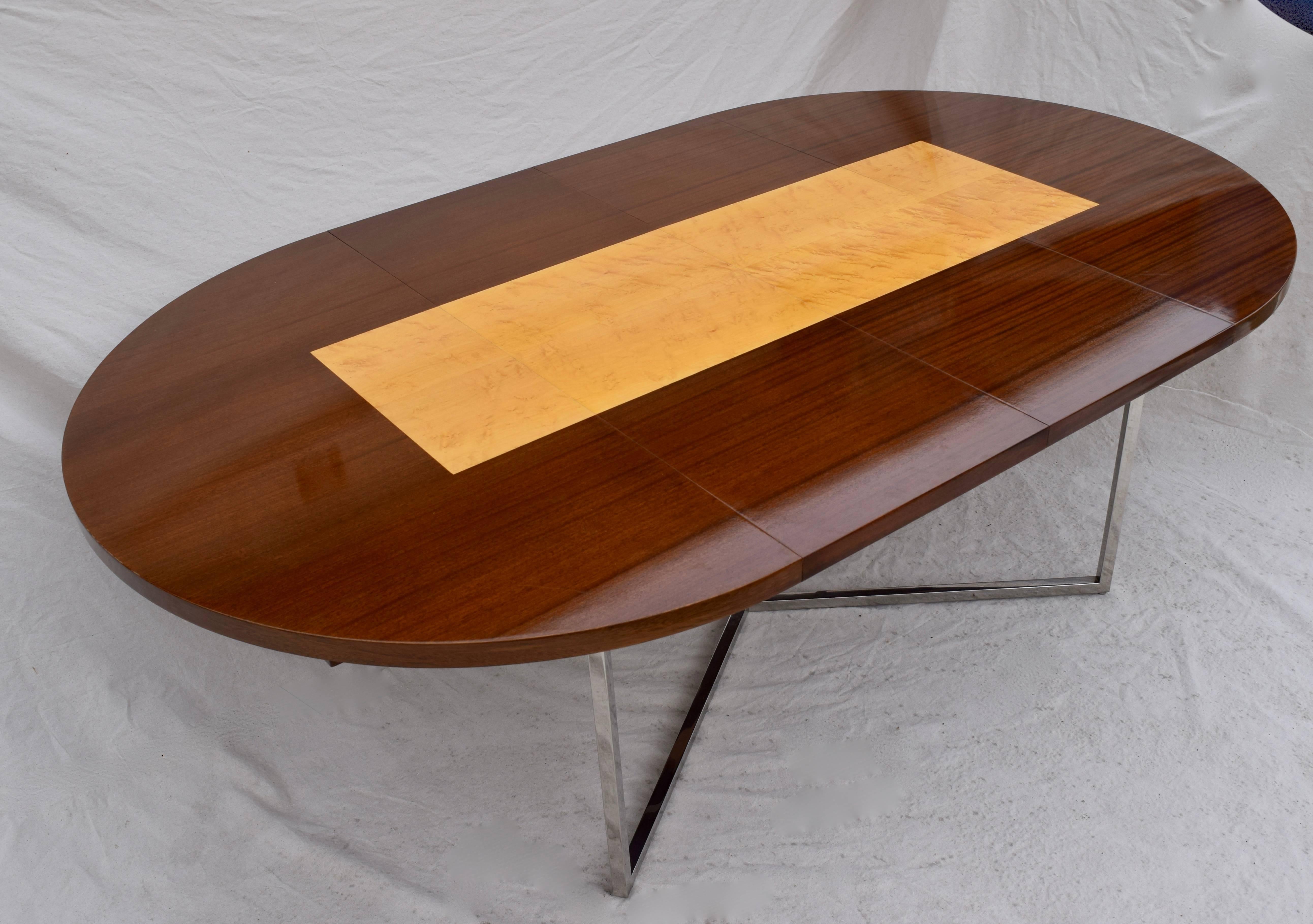 Mid-20th Century Tommi Parzinger Originals Dining in Mahogany and Birds Eye Maple