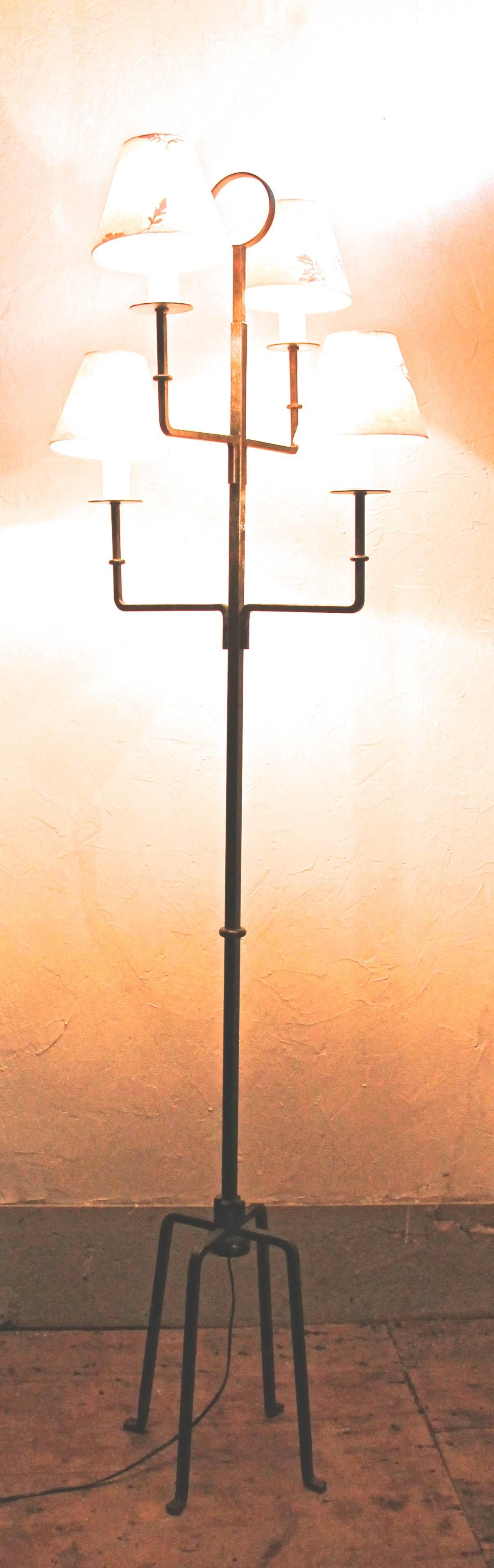 Mid-Century Modern Tommi Parzinger Originals Wrought Iron Floor Lamp