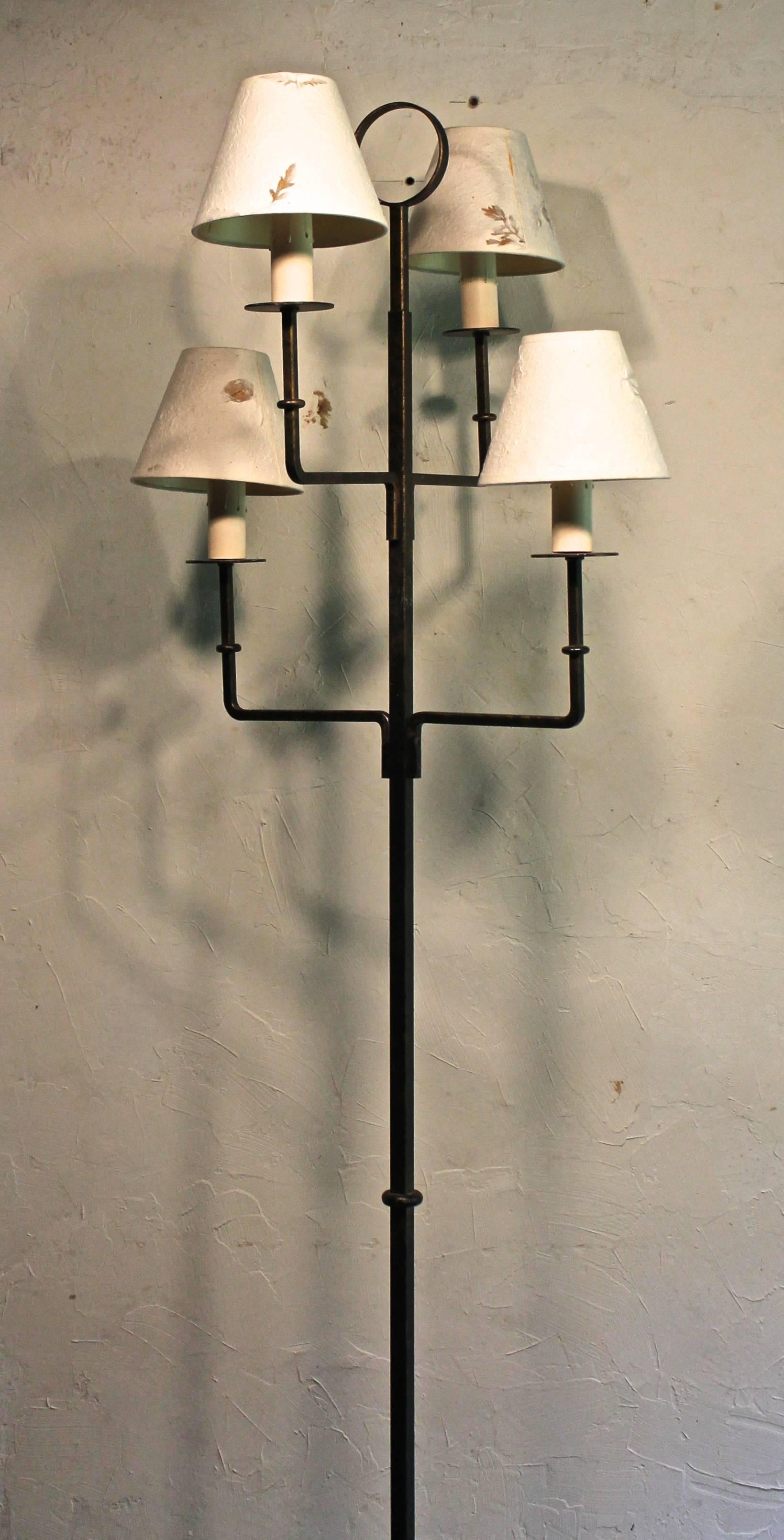 American Tommi Parzinger Originals Wrought Iron Floor Lamp