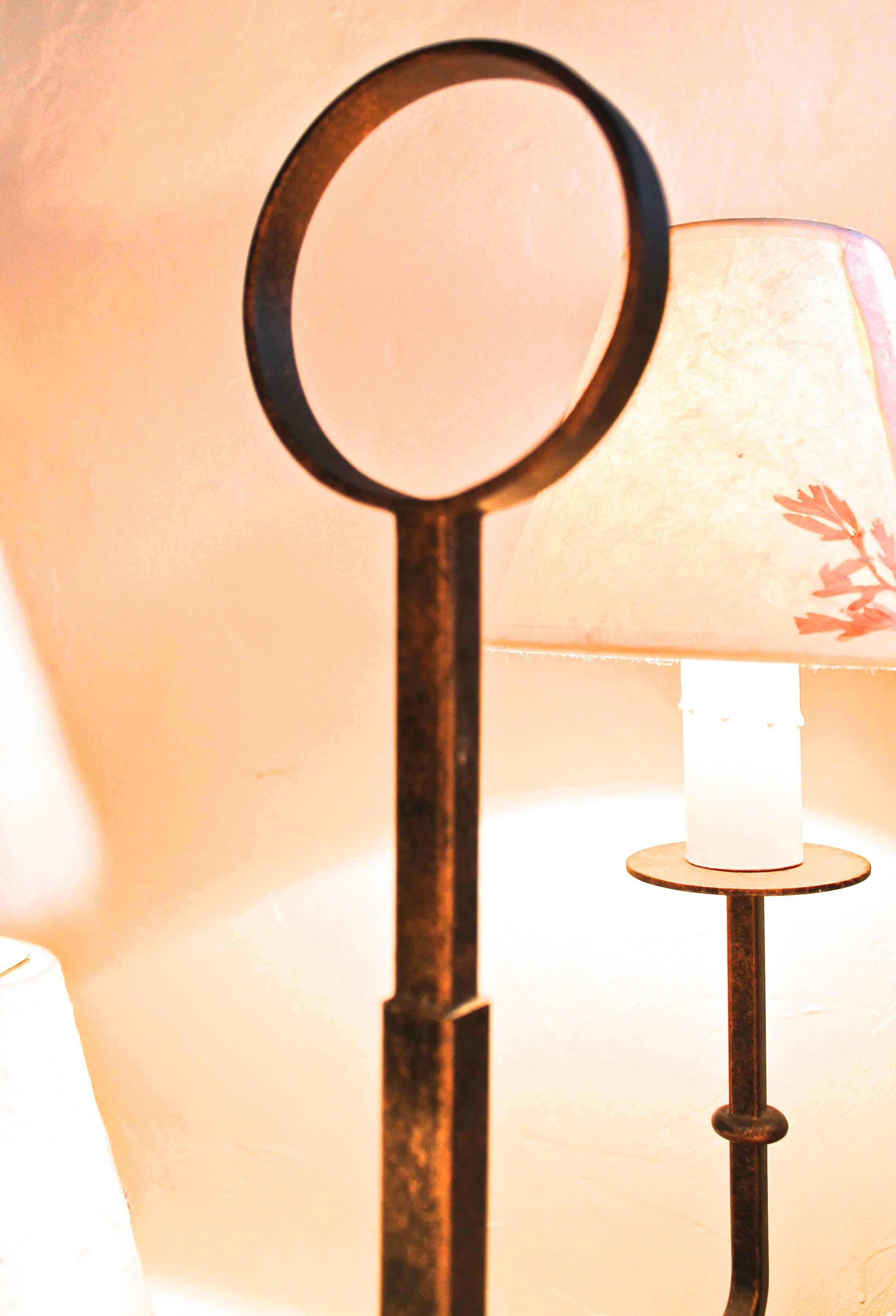 Welded Tommi Parzinger Originals Wrought Iron Floor Lamp