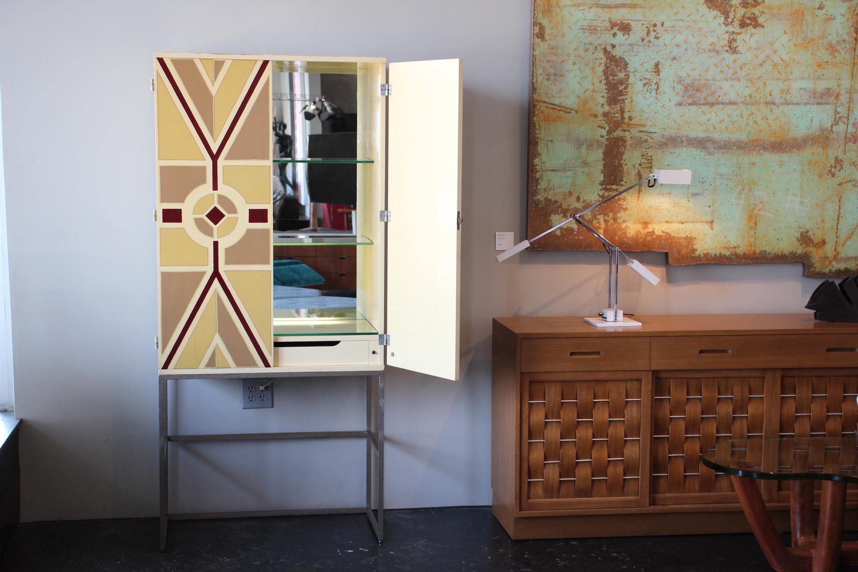 Tommi Parzinger Painted Bar Cabinet For Sale 9