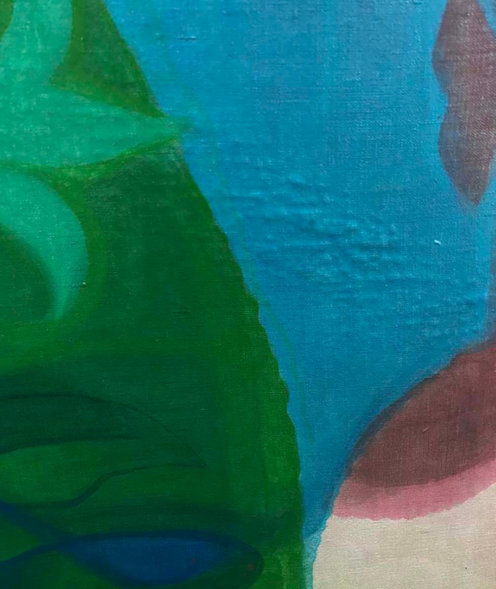 Signed 1969 Large Oil on Canvas 