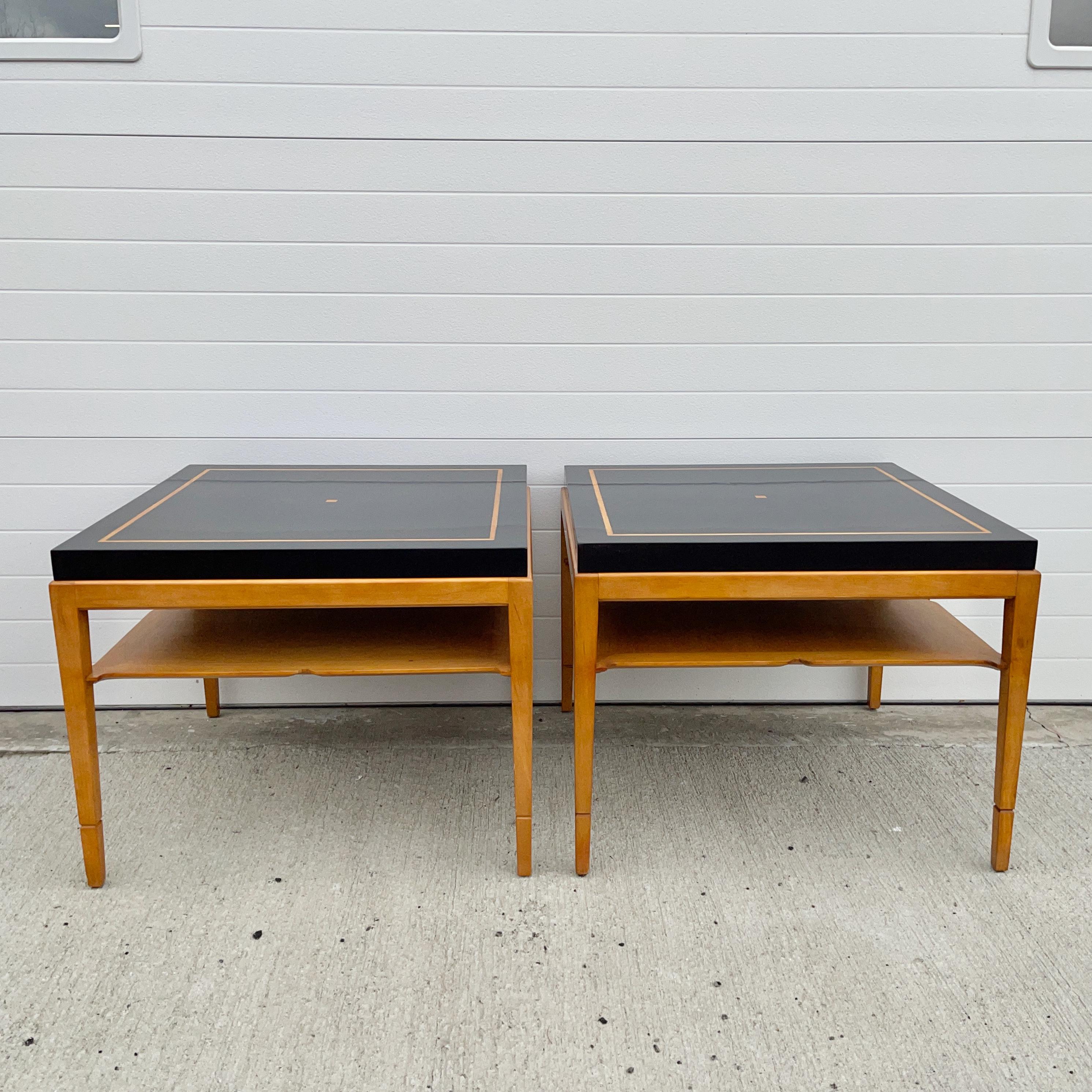 Mid-Century Modern Tommi Parzinger Pair of Side Tables For Sale
