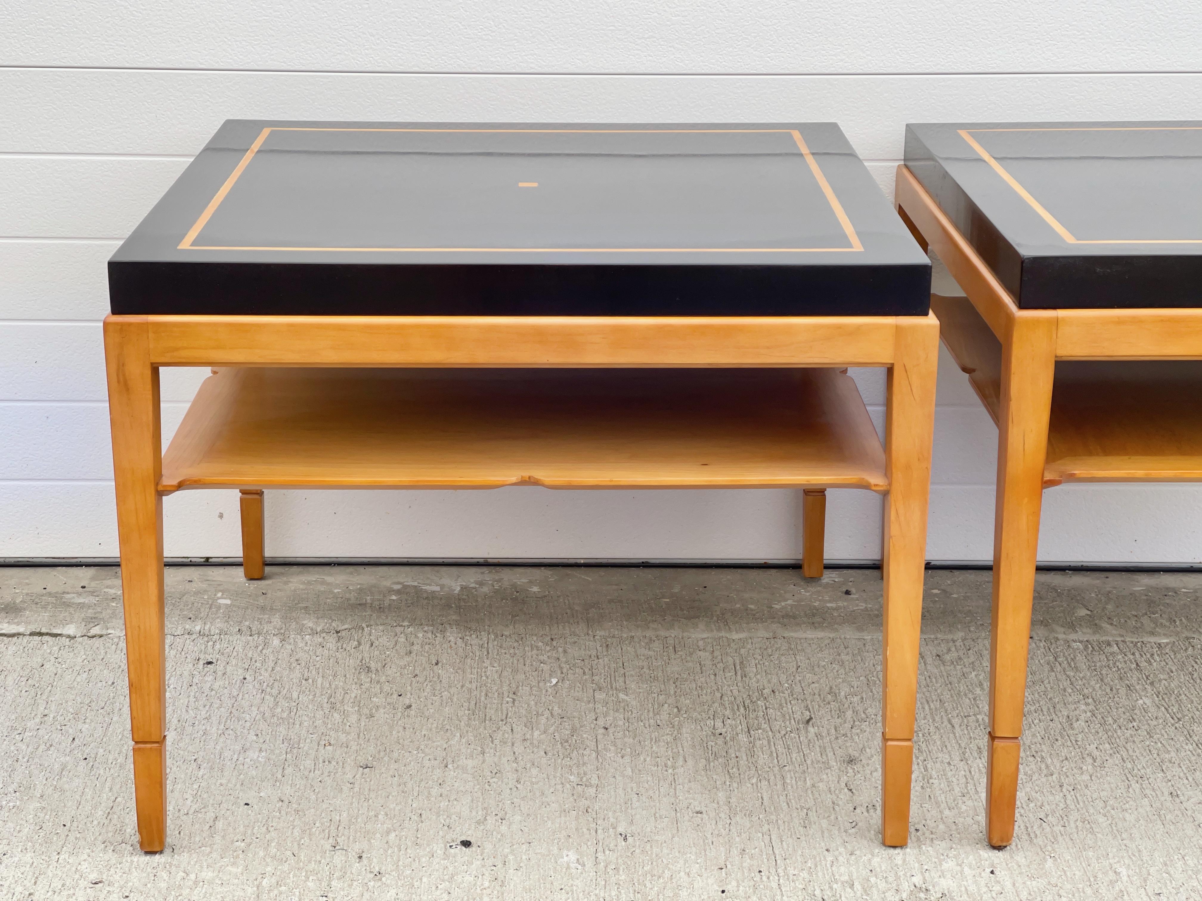 American Tommi Parzinger Pair of Side Tables For Sale