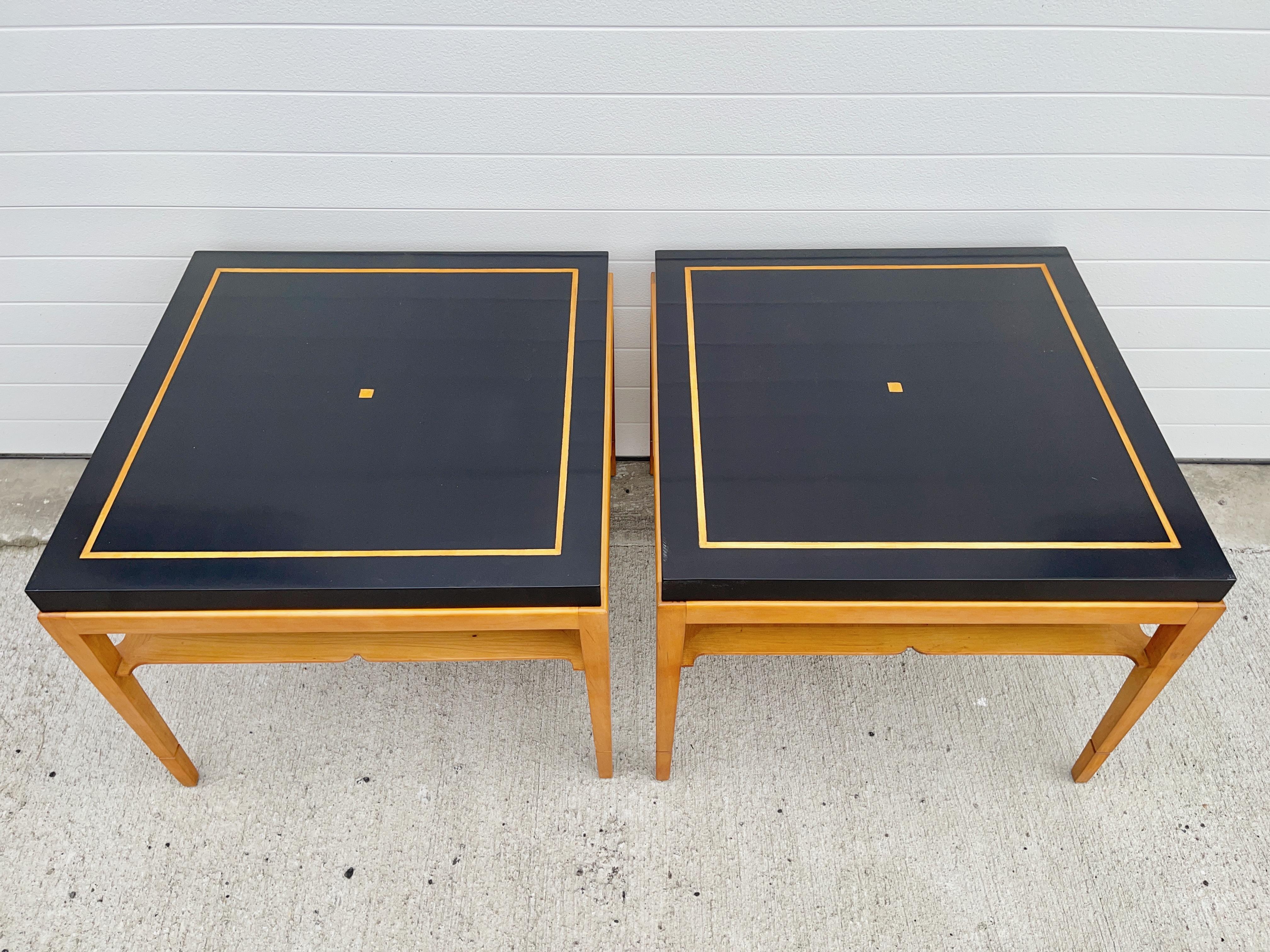 Tommi Parzinger Pair of Side Tables In Good Condition For Sale In Hanover, MA