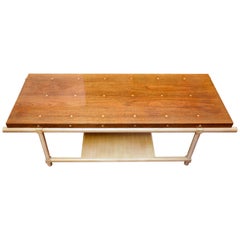 Tommi Parzinger, Parzinger Originals, Walnut & Maple Polka-Dot Coffee Table 1959