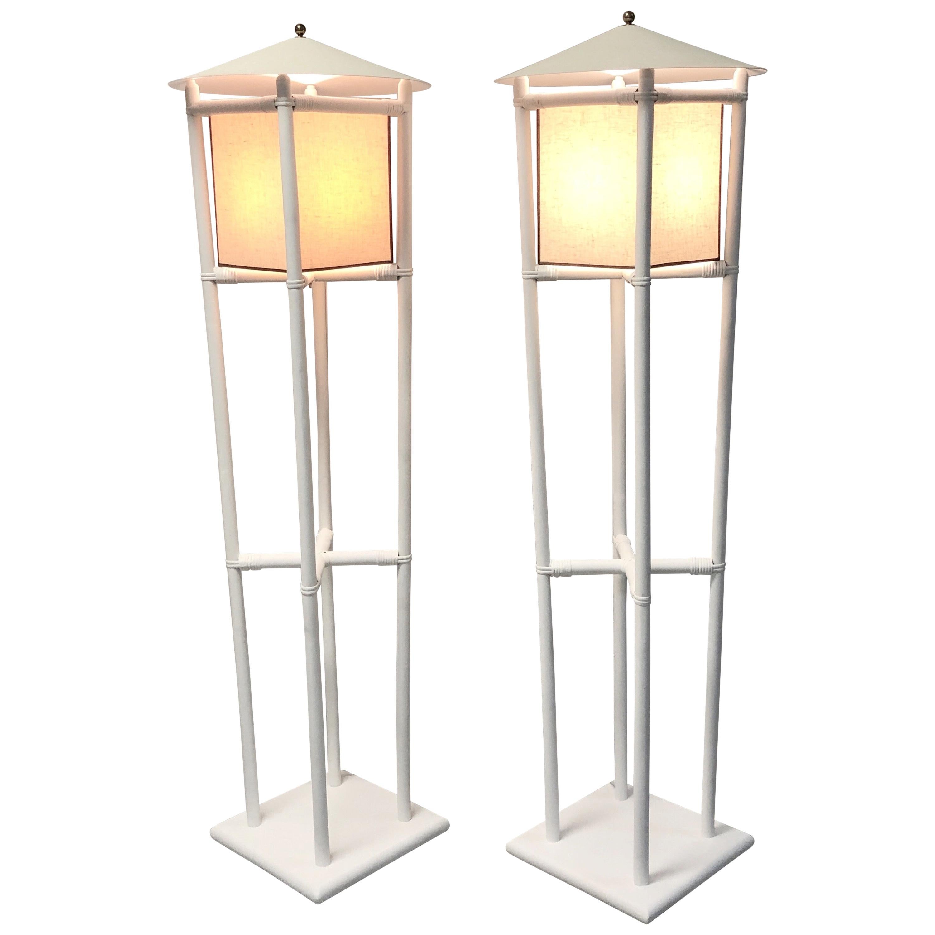 Tommi Parzinger Pavillion Collection Pair of Floor Lamps for Willow and Reed