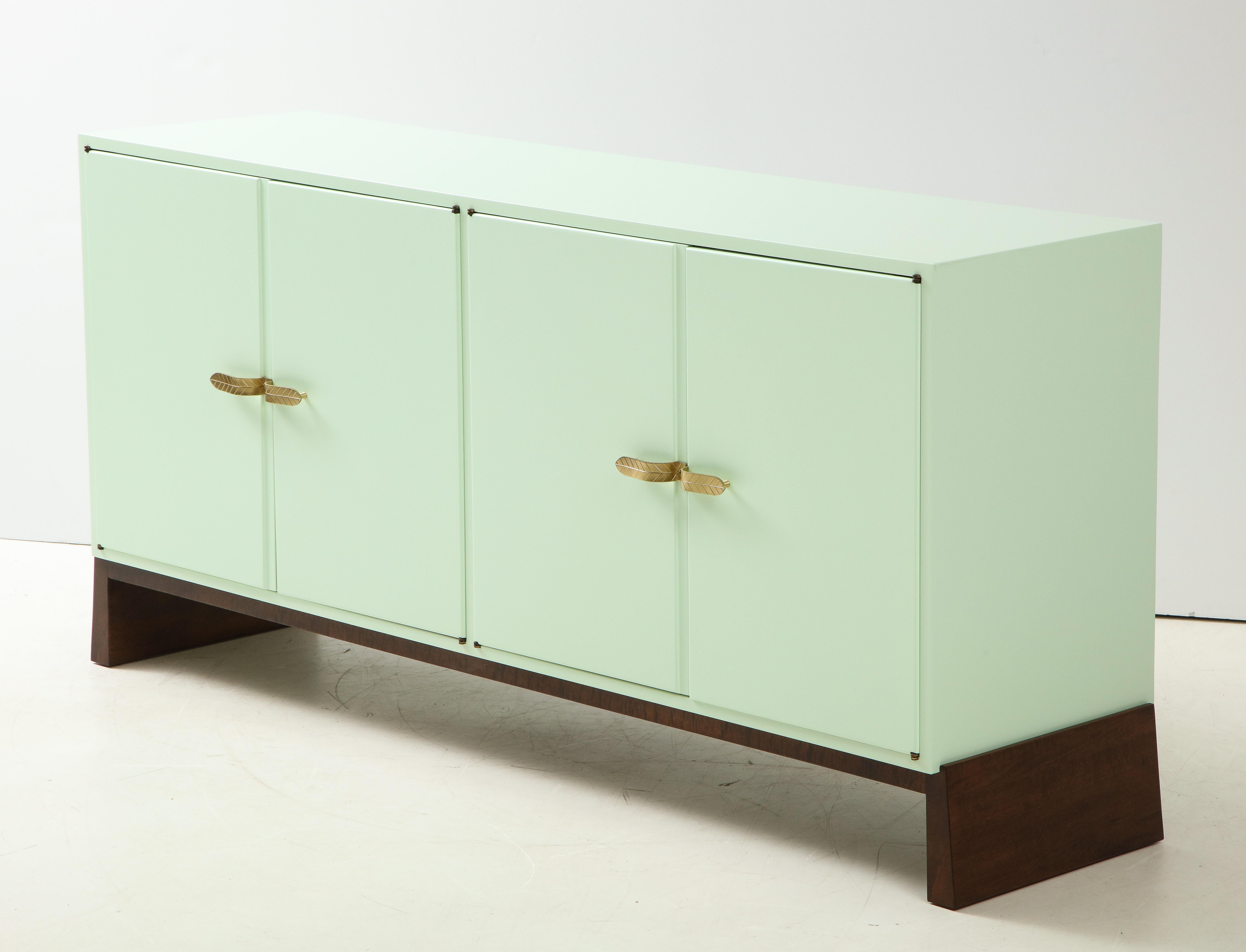 Mid-Century Modern Tommi Parzinger Pistachio Matte Lacquer Sideboard