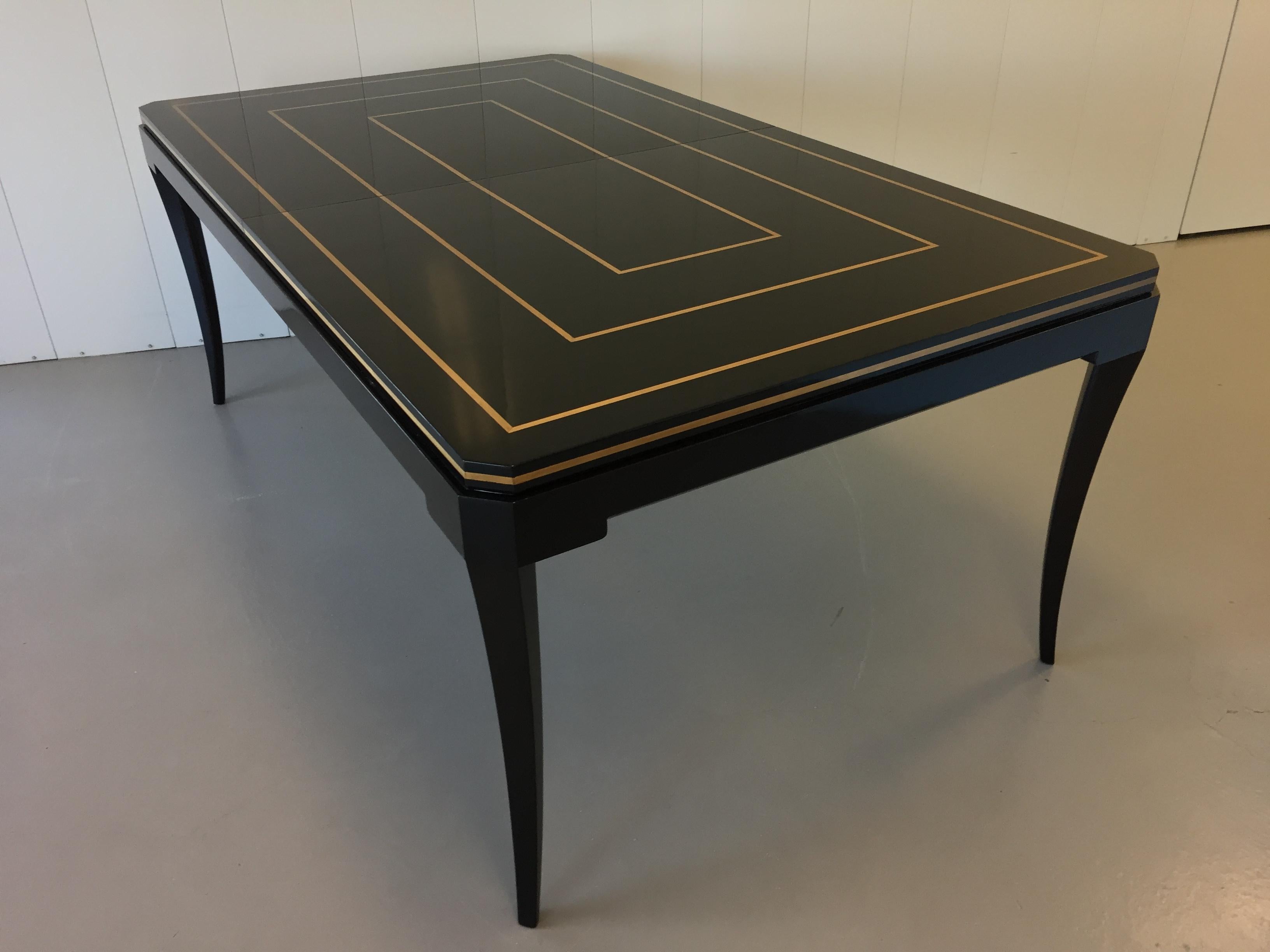 Tommi Parzinger Race Track Dining Table, Parzinger Originals In Excellent Condition For Sale In Westport, CT