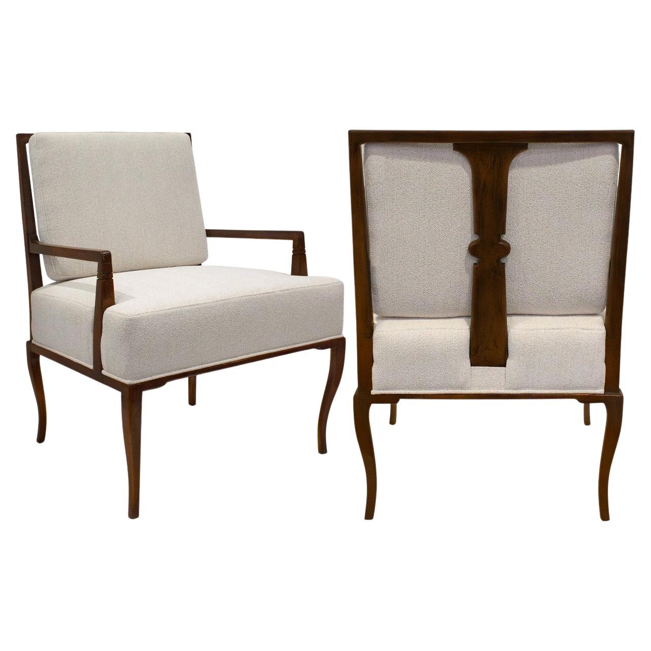 Tommi Parzinger Rare and Exquisite Pair of Lounge Chairs 1950s For Sale