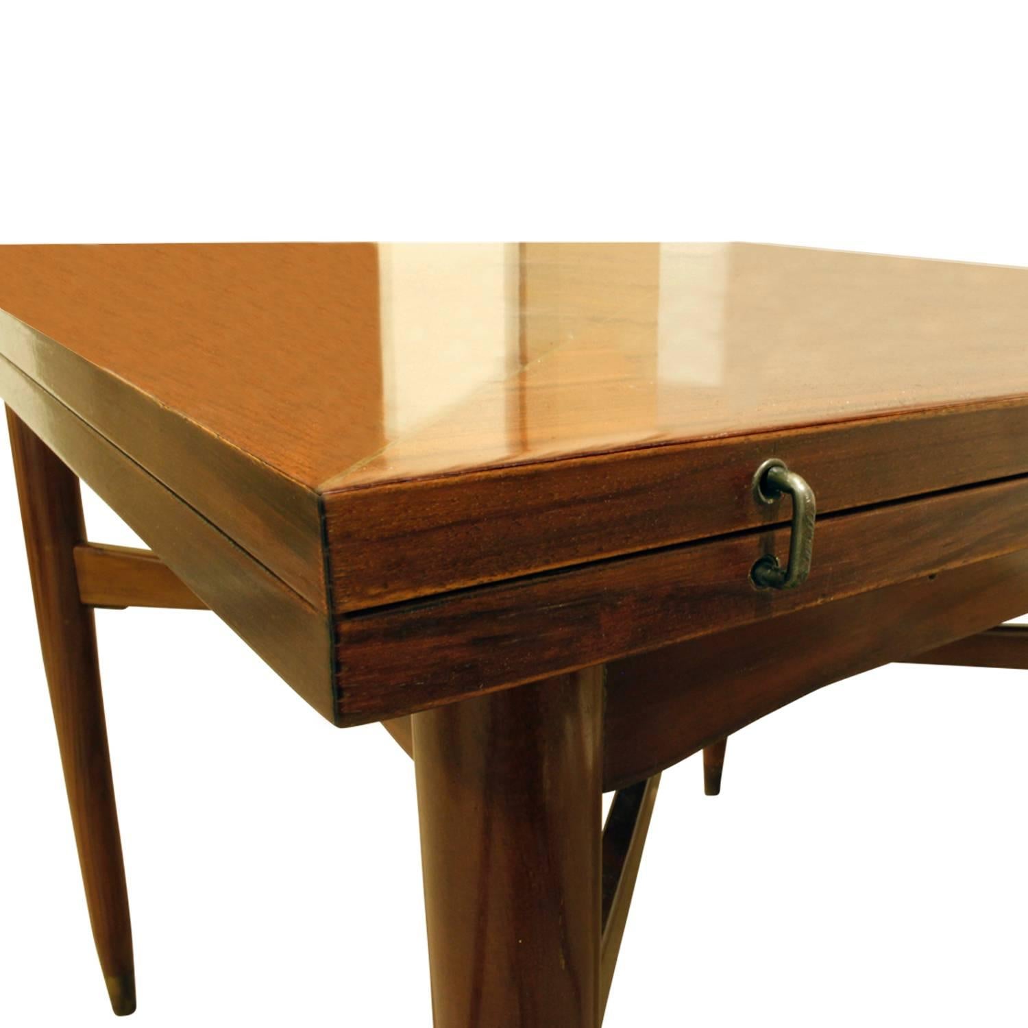 Hand-Crafted Tommi Parzinger Rare Flip-Top Game Table 1950s