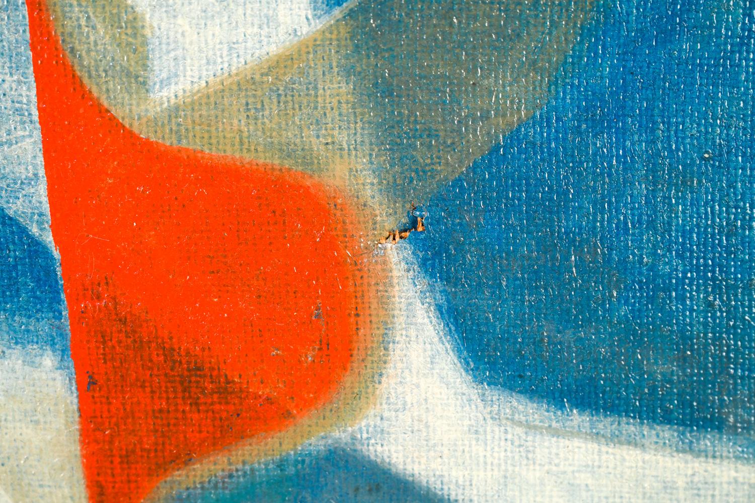 Abstraktes Ölgemälde auf Sackleinen von Tommi Parzinger, „Rose red, Lily white“, 1969 im Angebot 7