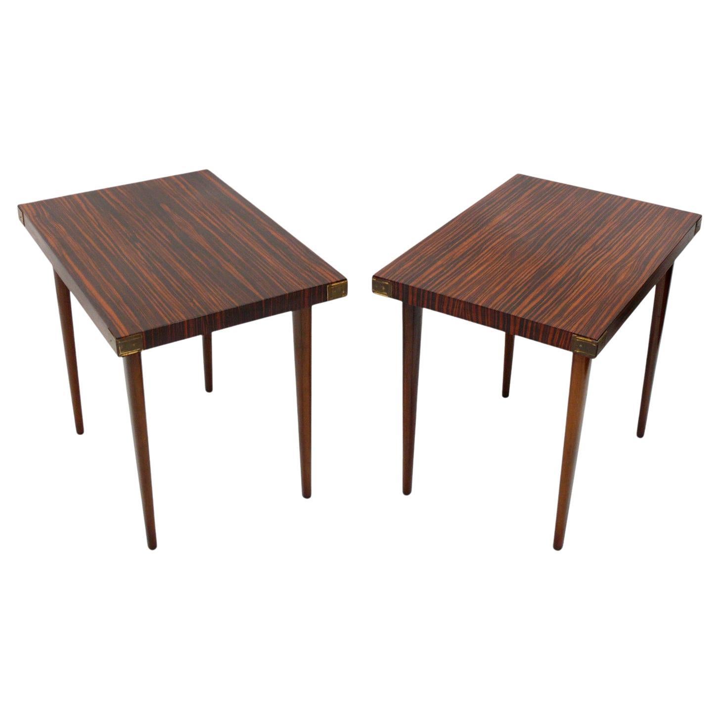 Tommi Parzinger Rosewood End Tables or Night Stands for Charak Modern 