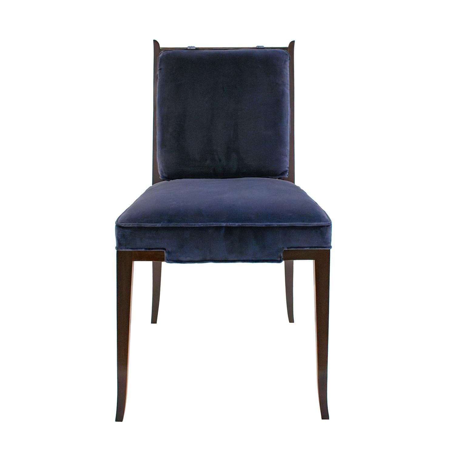 Mid-Century Modern Tommi Parzinger Ensemble de 10 chaises de salle à manger Elegance avec dossiers décoratifs 1950 en vente