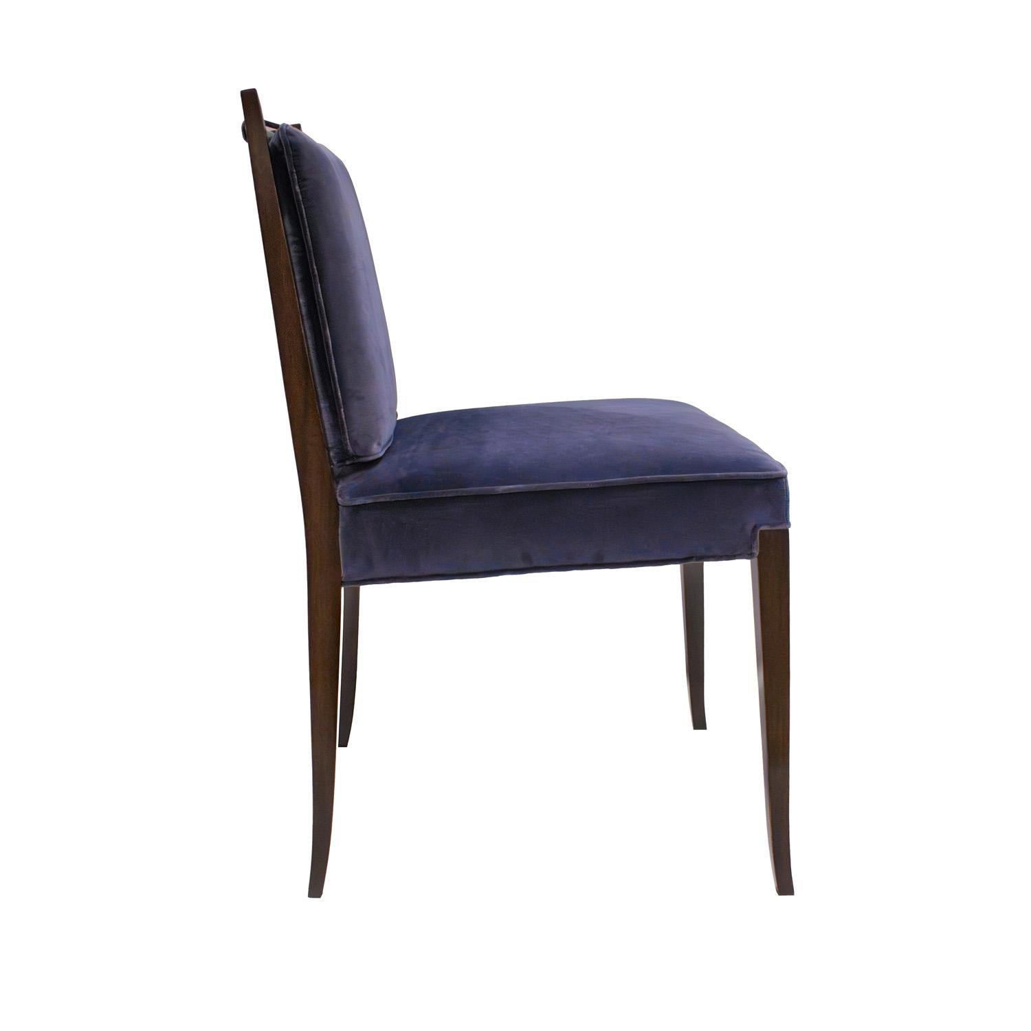 Américain Tommi Parzinger Ensemble de 10 chaises de salle à manger Elegance avec dossiers décoratifs 1950 en vente