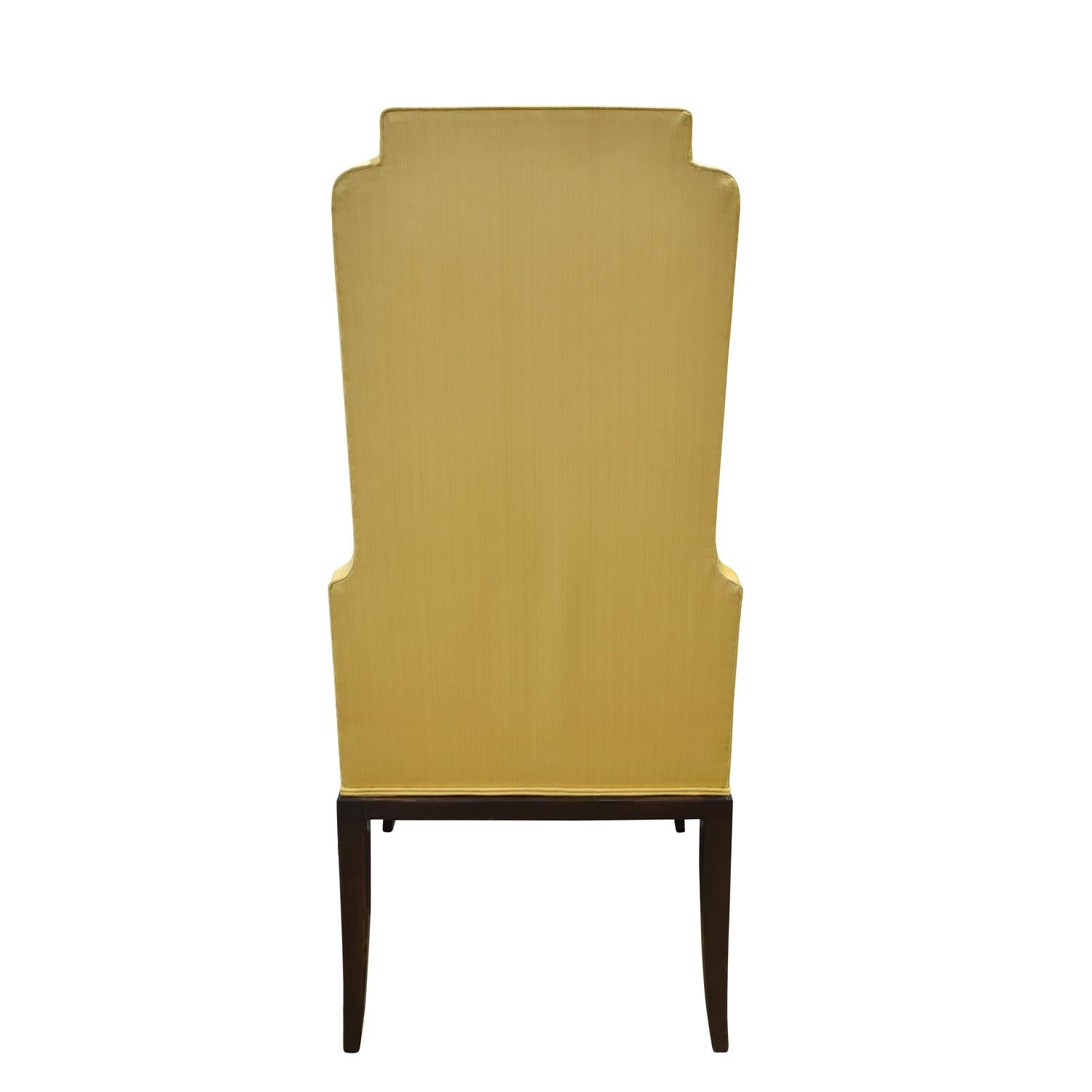 American Tommi Parzinger Set of 6 Dining Chairs With Tufted Backs 1950s