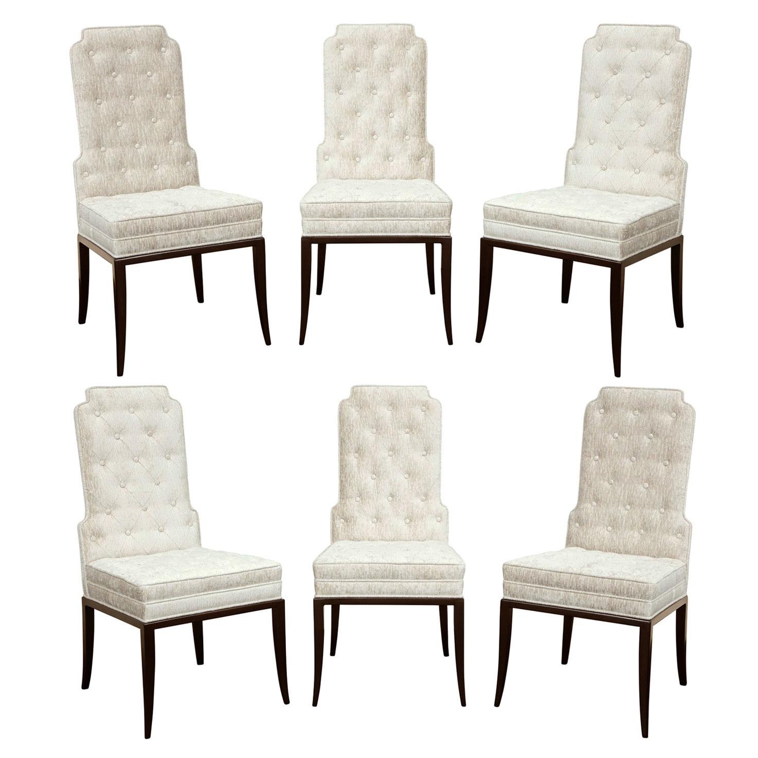 Elegant MidCentury Modernist Set of Eight Dining Chairs by Tommi