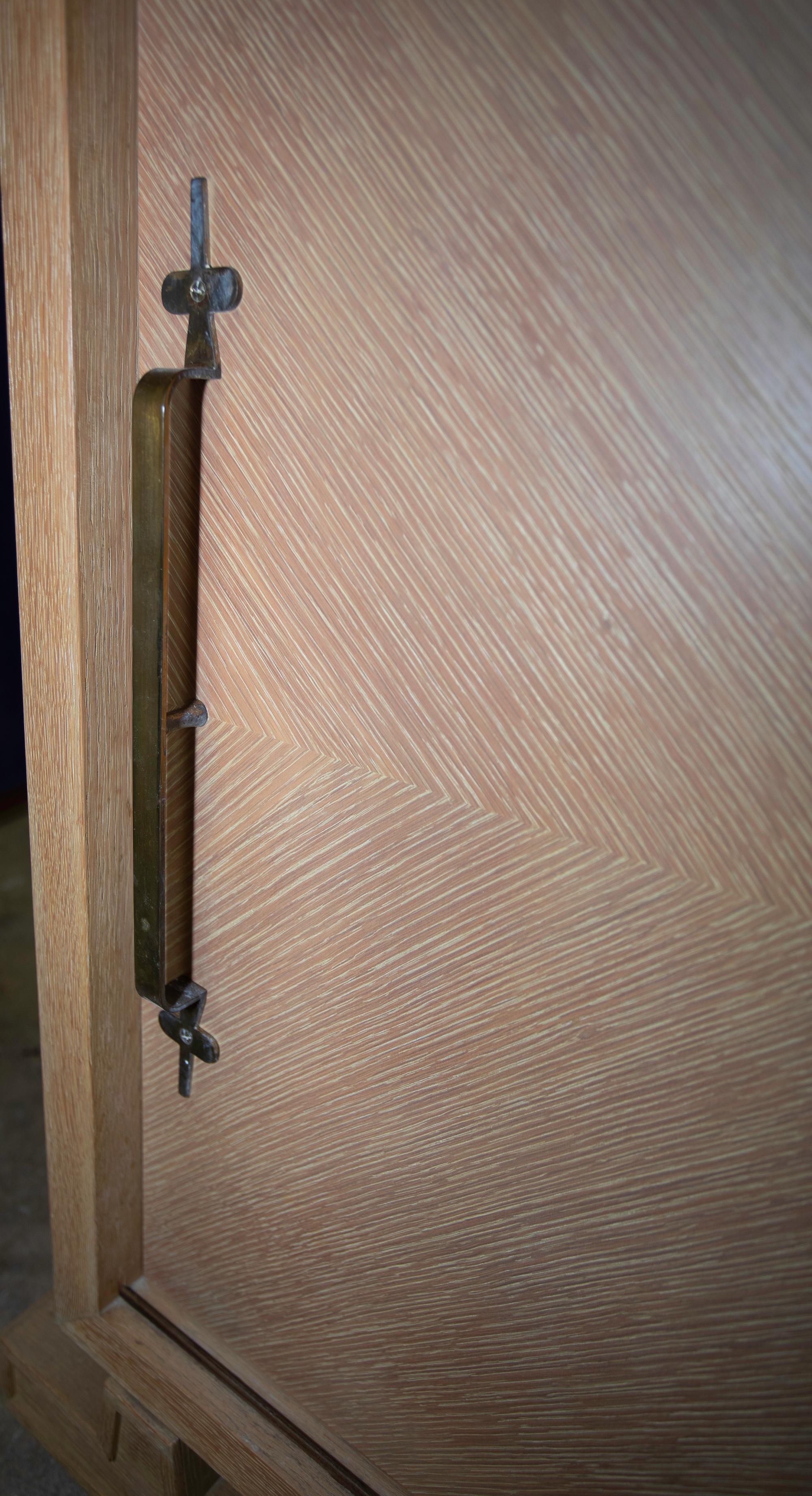 Mahogany Tommi Parzinger Sliding Door Cabinet For Sale