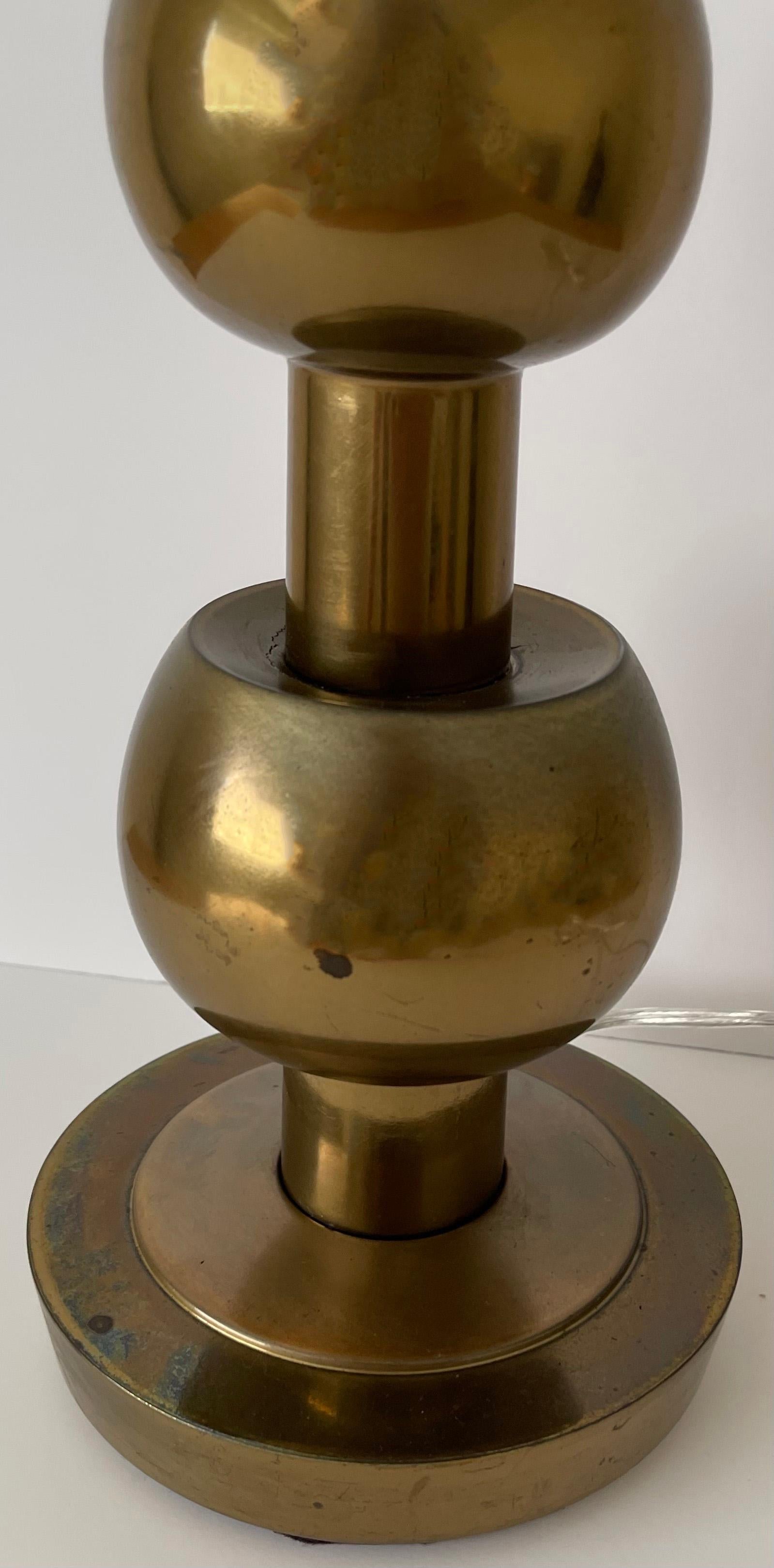 Tommi Parzinger Style Brass Ball Lamp by Stiffel 5