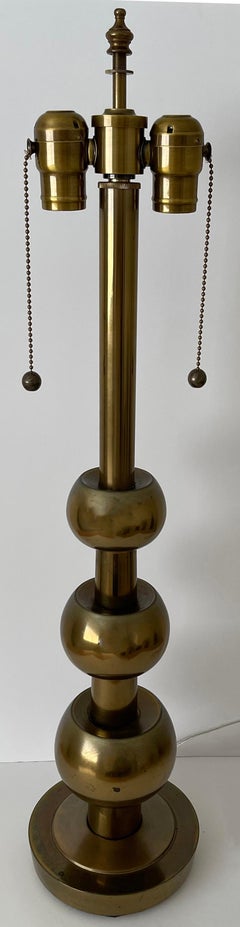 Tommi Parzinger Style Brass Ball Lamp by Stiffel