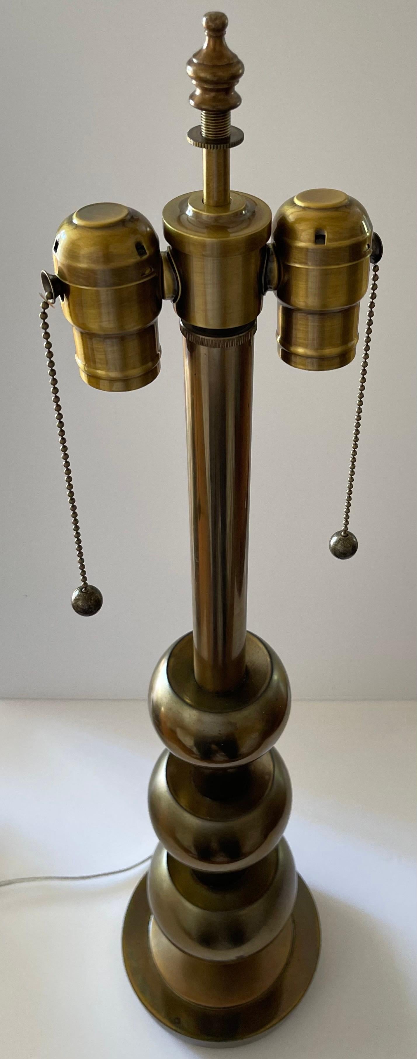Modern Tommi Parzinger Style Brass Ball Lamp by Stiffel