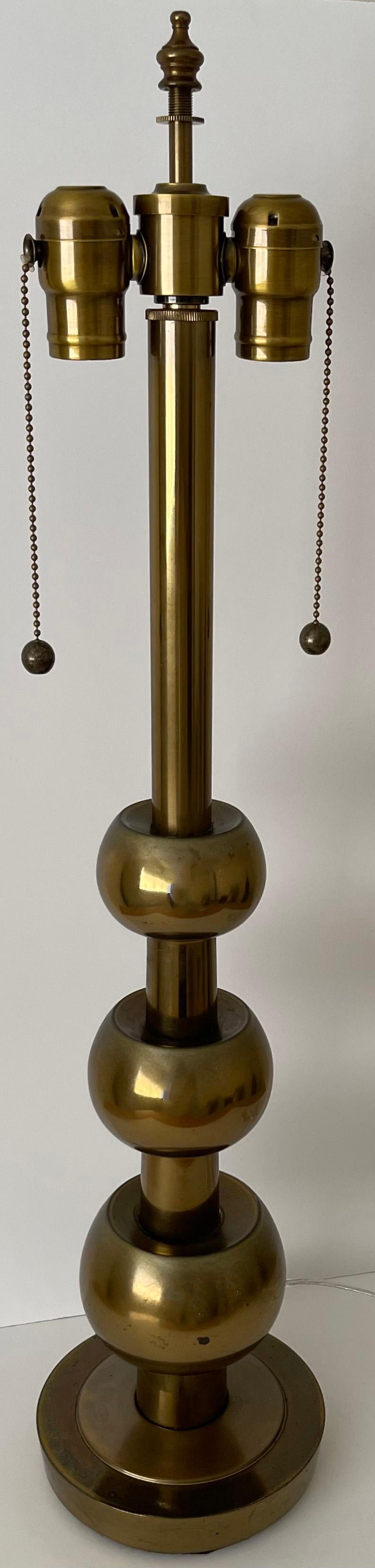 Tommi Parzinger Style Brass Ball Lamp by Stiffel 2