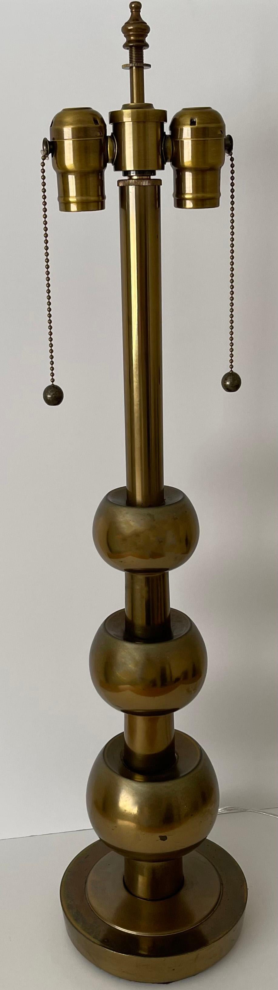 Tommi Parzinger Style Brass Ball Lamp by Stiffel 3