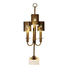 Tommi Parzinger Style Patinated Brass Table Lamp