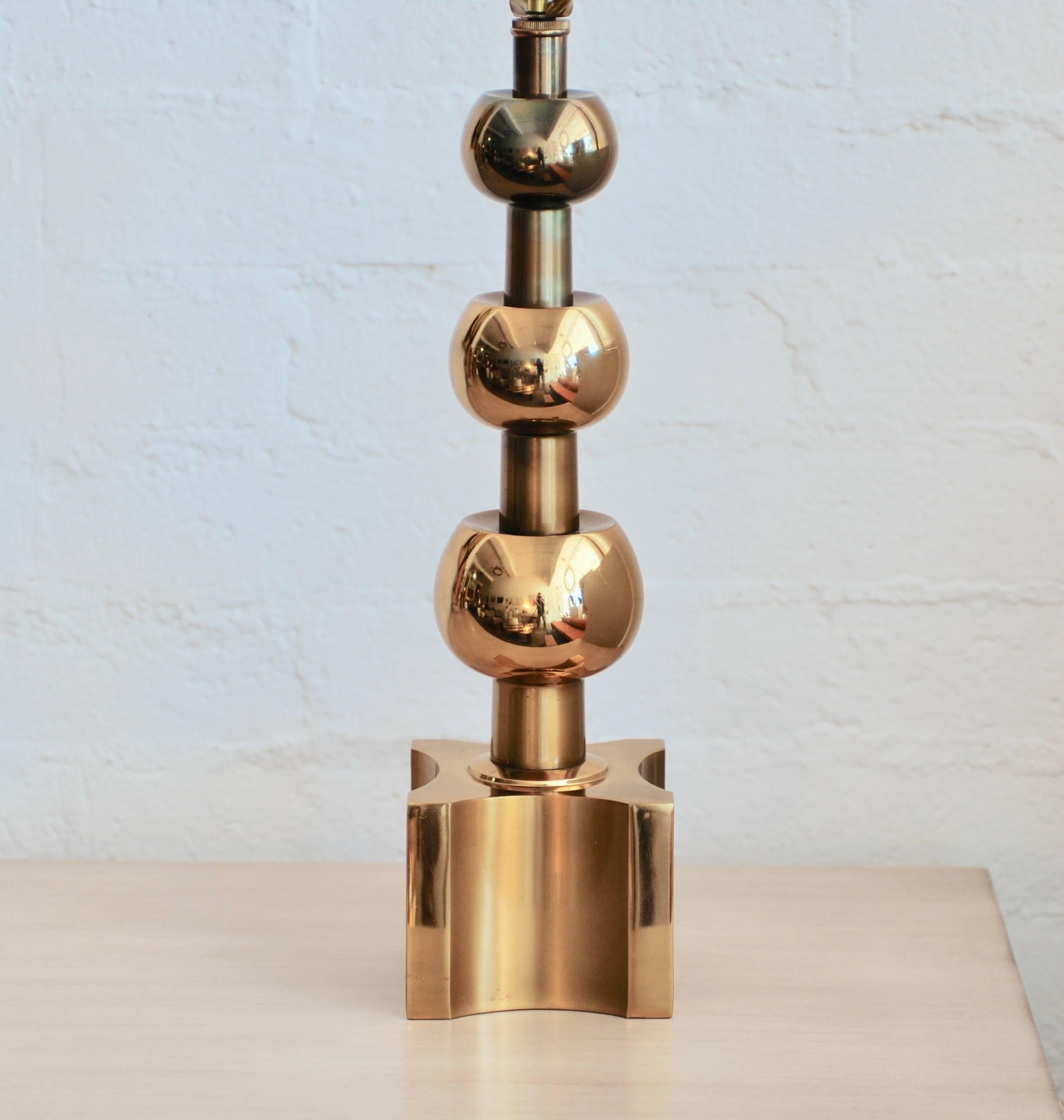 20th Century Tommi Parzinger Style Stiffel Brass Table Lamp