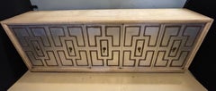 Tommi Parzinger Style Studded Credenza, Server or Sideboard, Mid-Century Modern